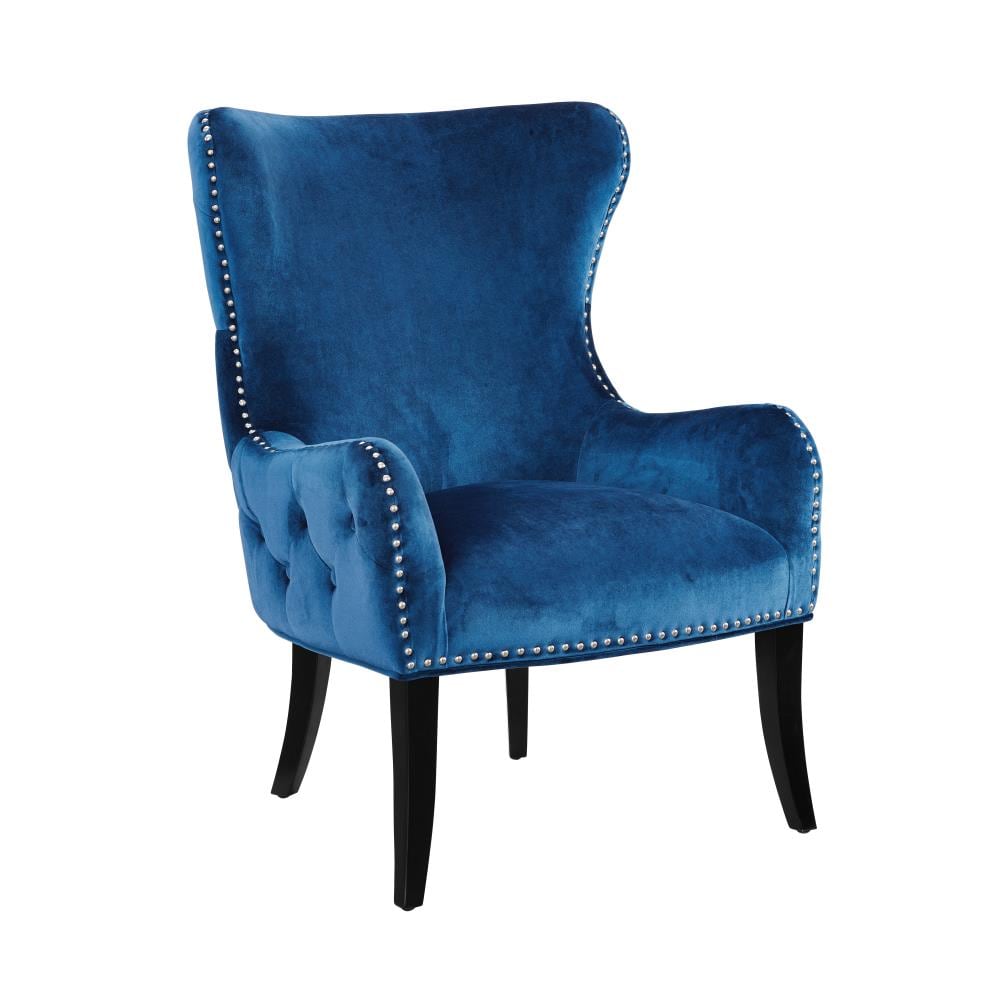Linon CH076BLU01U Salem Modern Blue Accent Chair