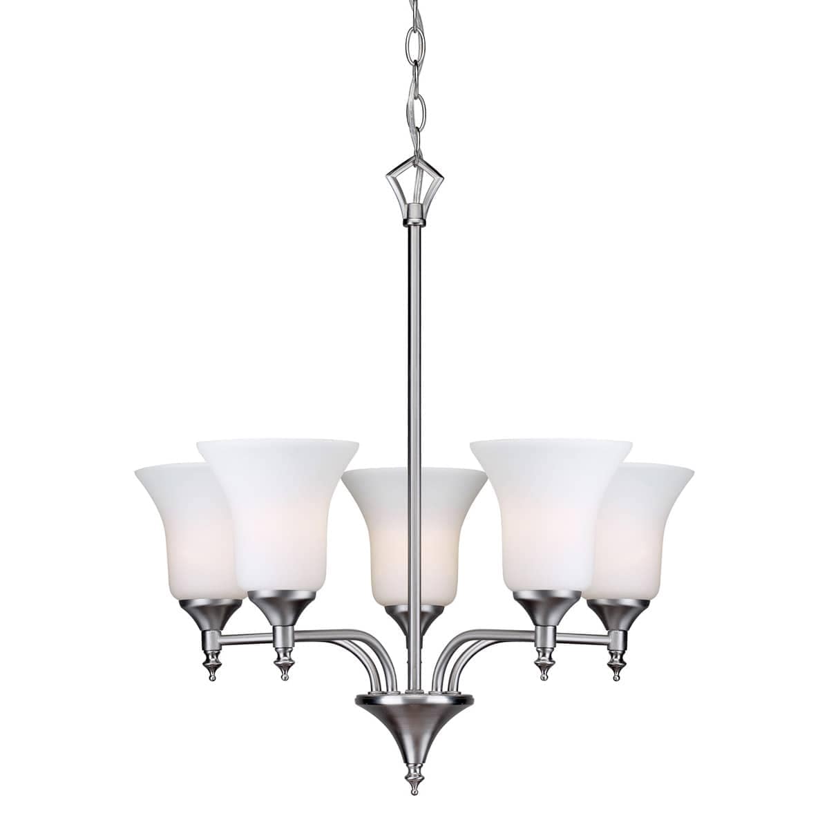 Forte Lighting 1307905 2638-05-55 Signature Chandelier Brushed Nickel