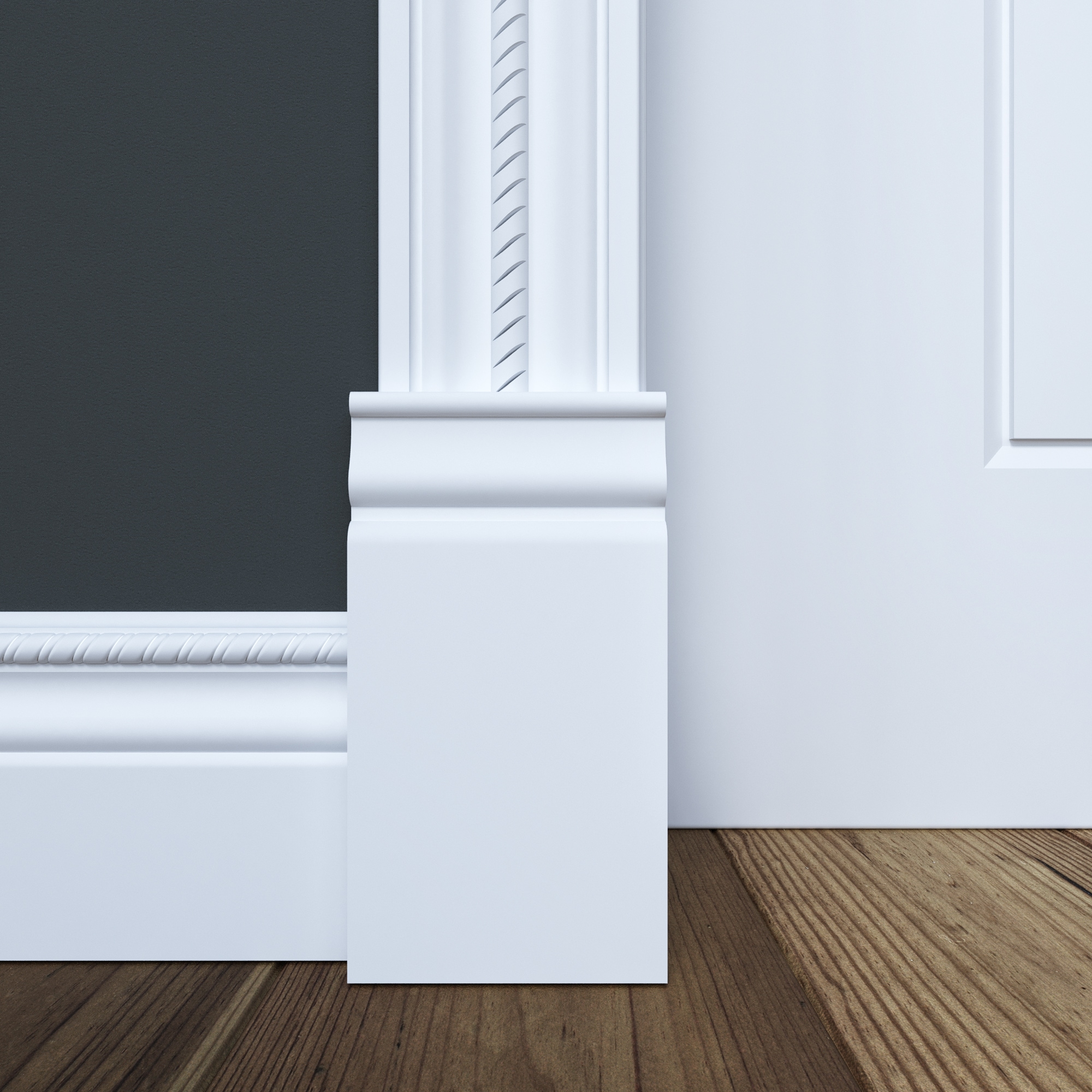 Ornamental Mouldings EV742PBWHW plinths - View #3