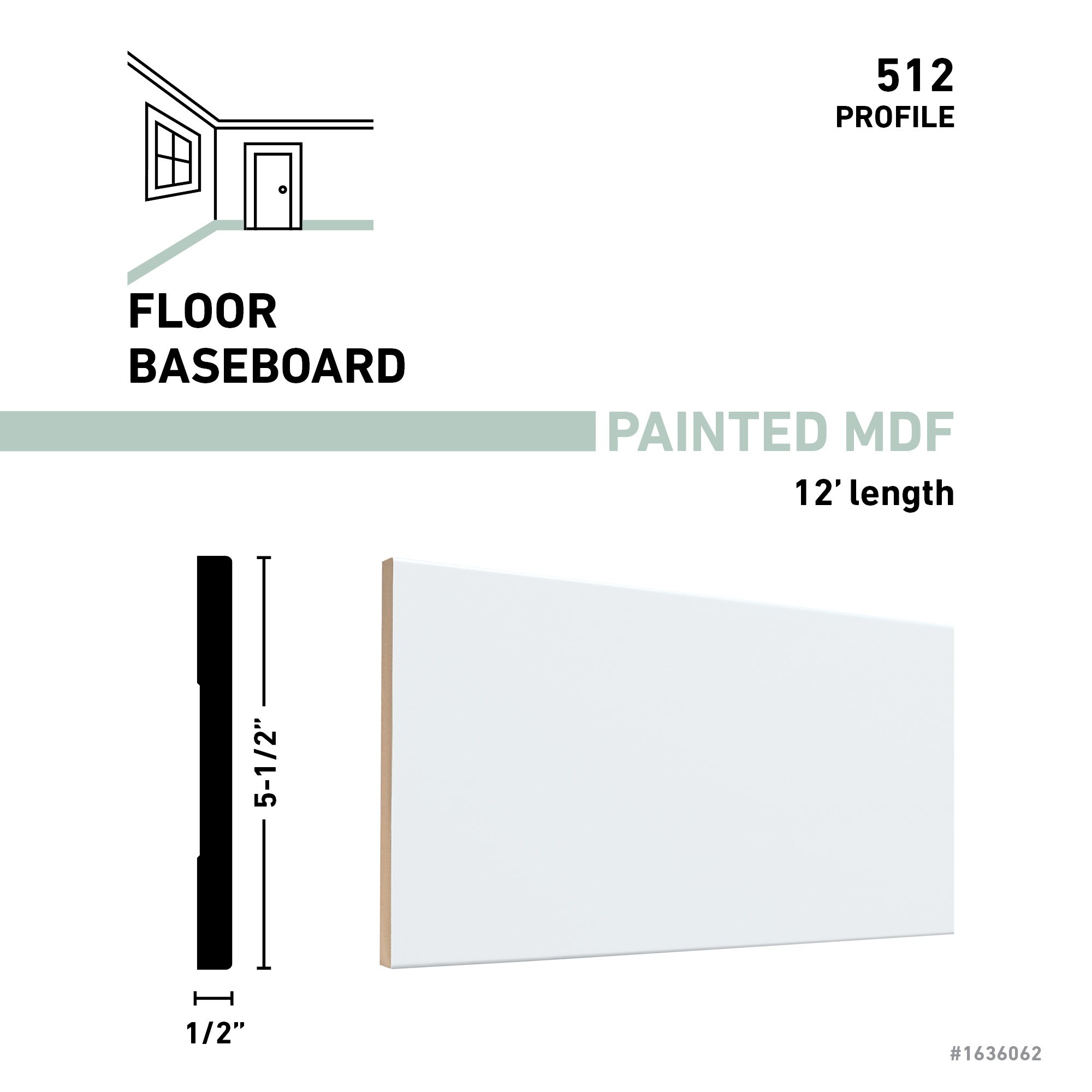 allen + roth 51212FBWGY Baseboard-Moulding - View #3