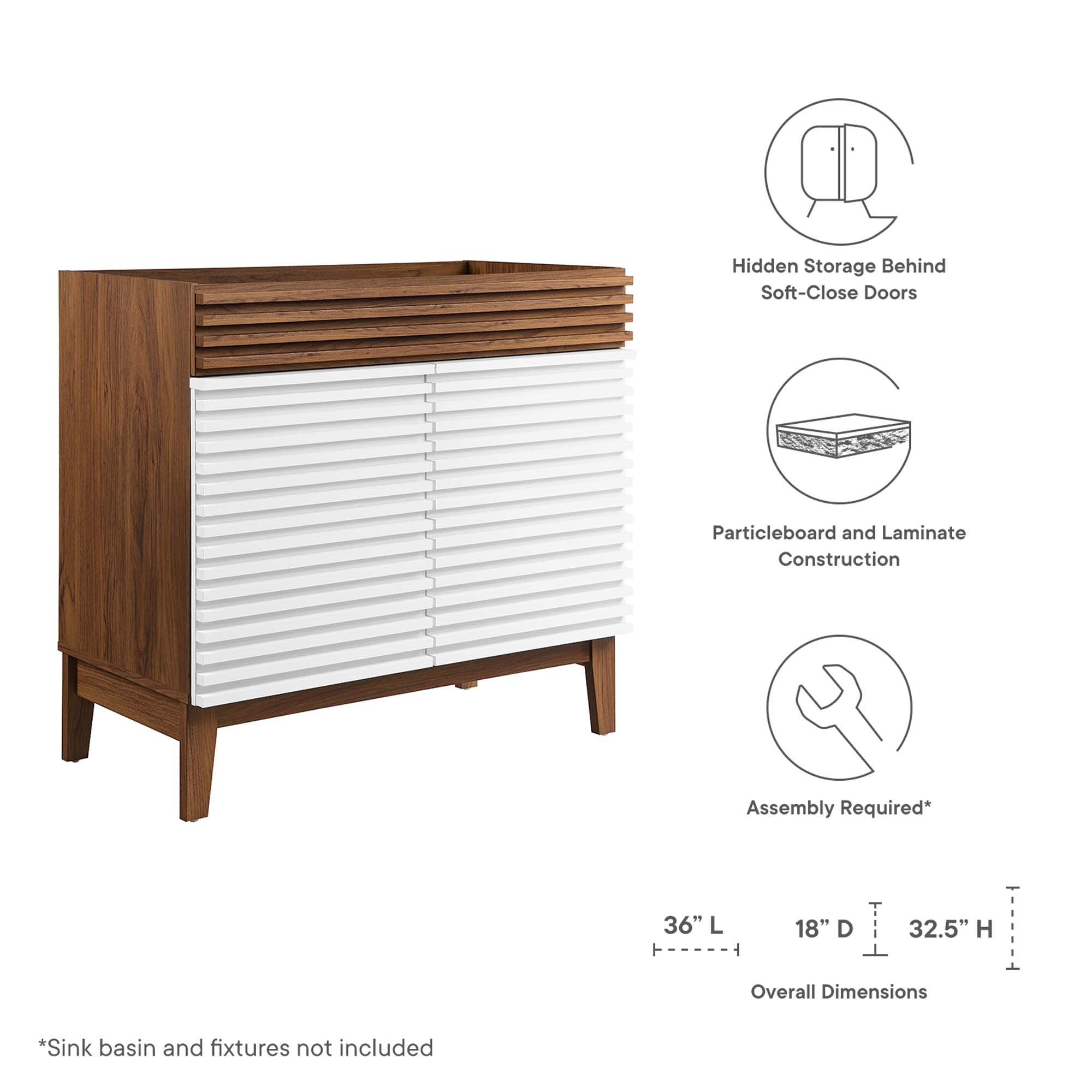 Modway EEI-4340-WHI-WAL vanities - View #2