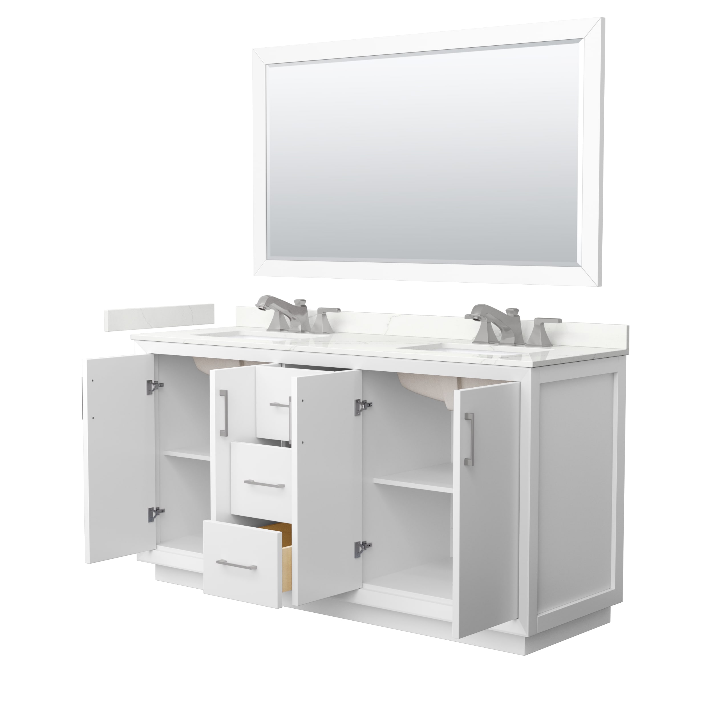 Wyndham Collection WCF414166DWHGTUS3M58 Bath-Vanity-Combo - View #2