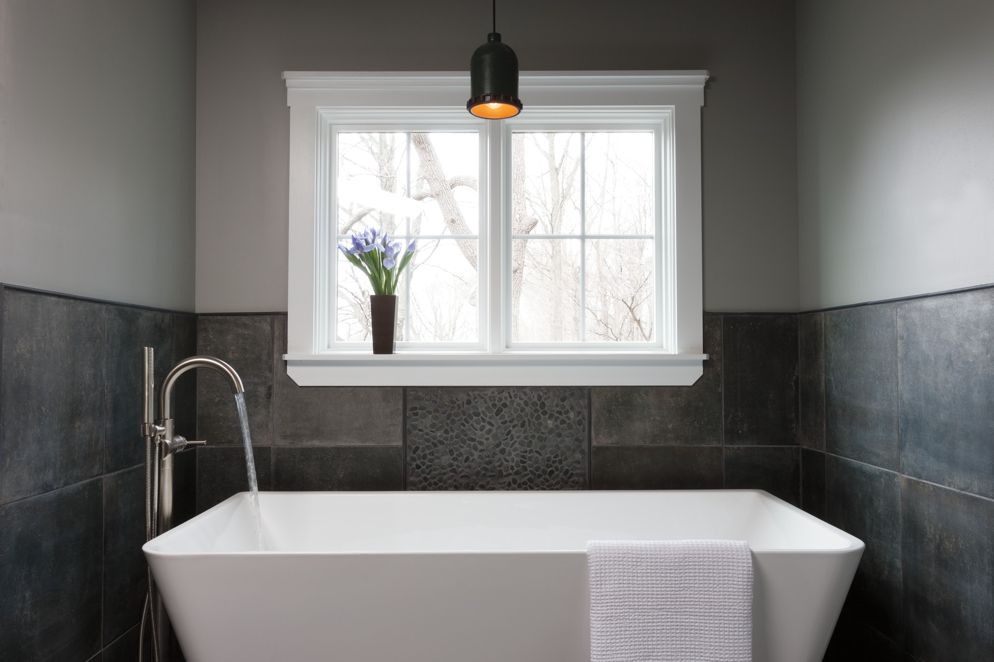 Stainless Steel Freestanding Tub Filler with Handshower