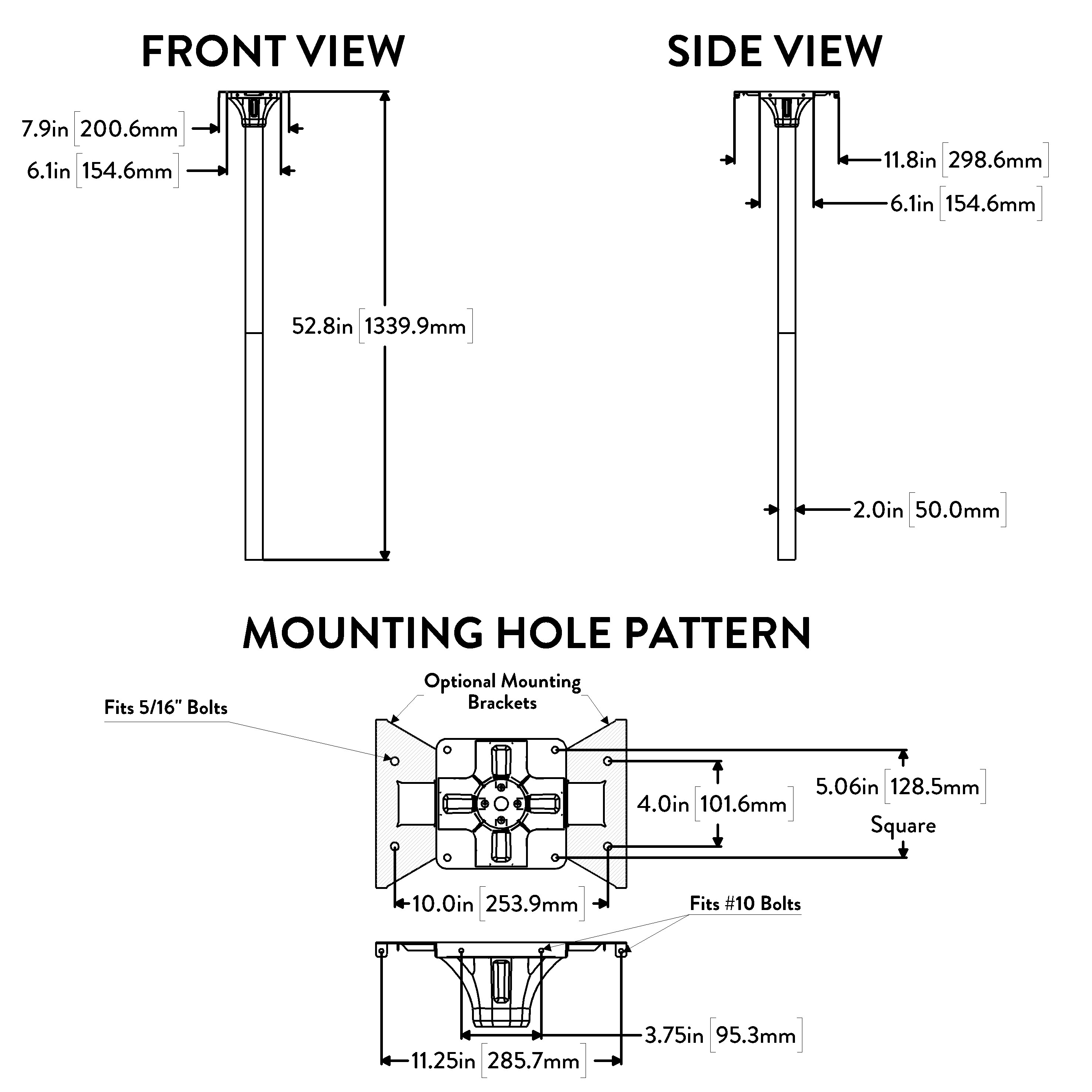 Architectural Mailboxes 7511B-10 Mailbox-Posts - View #6