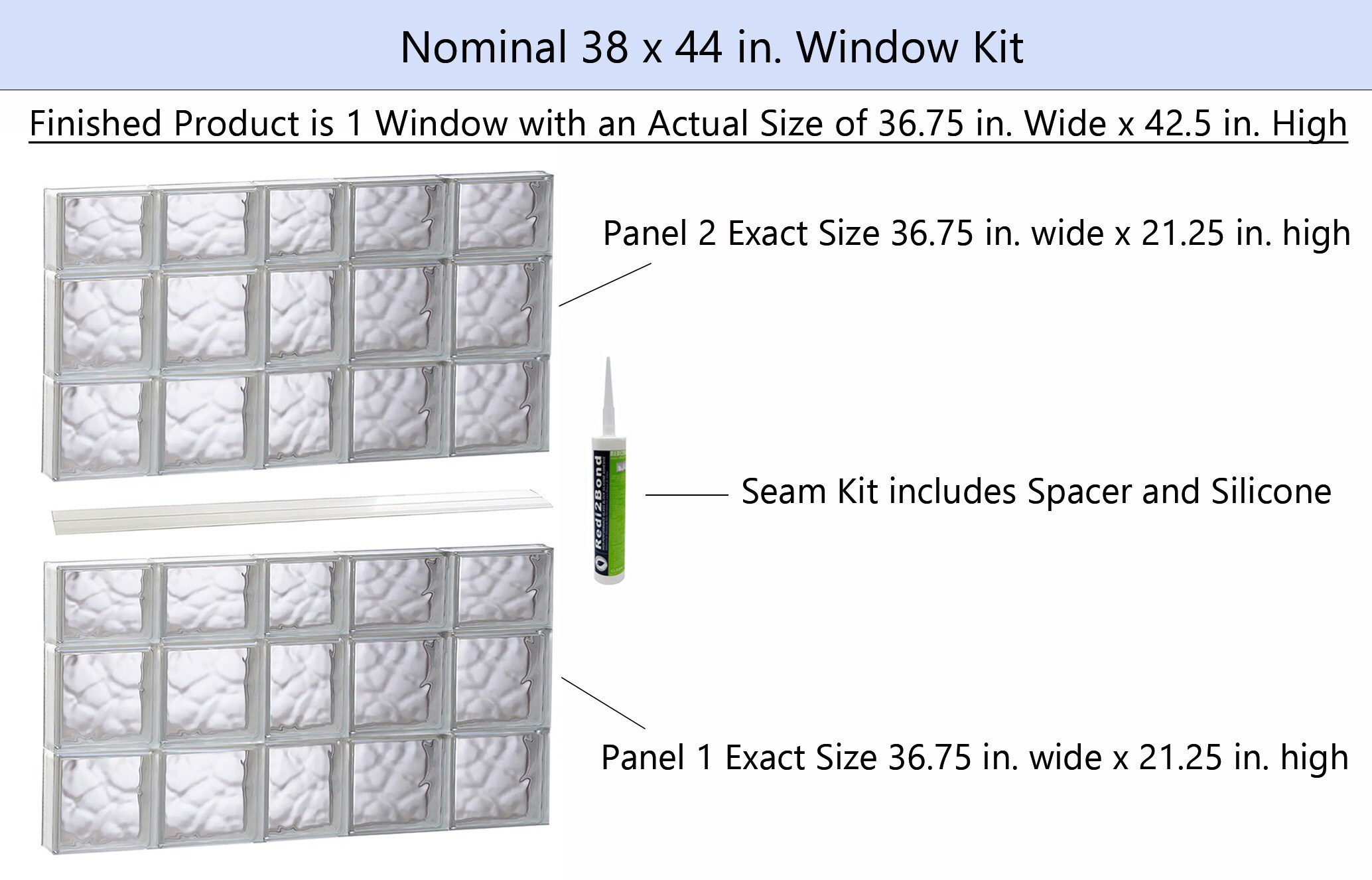 REDI2SET S3844DC Glass-Block-Windows - View #2