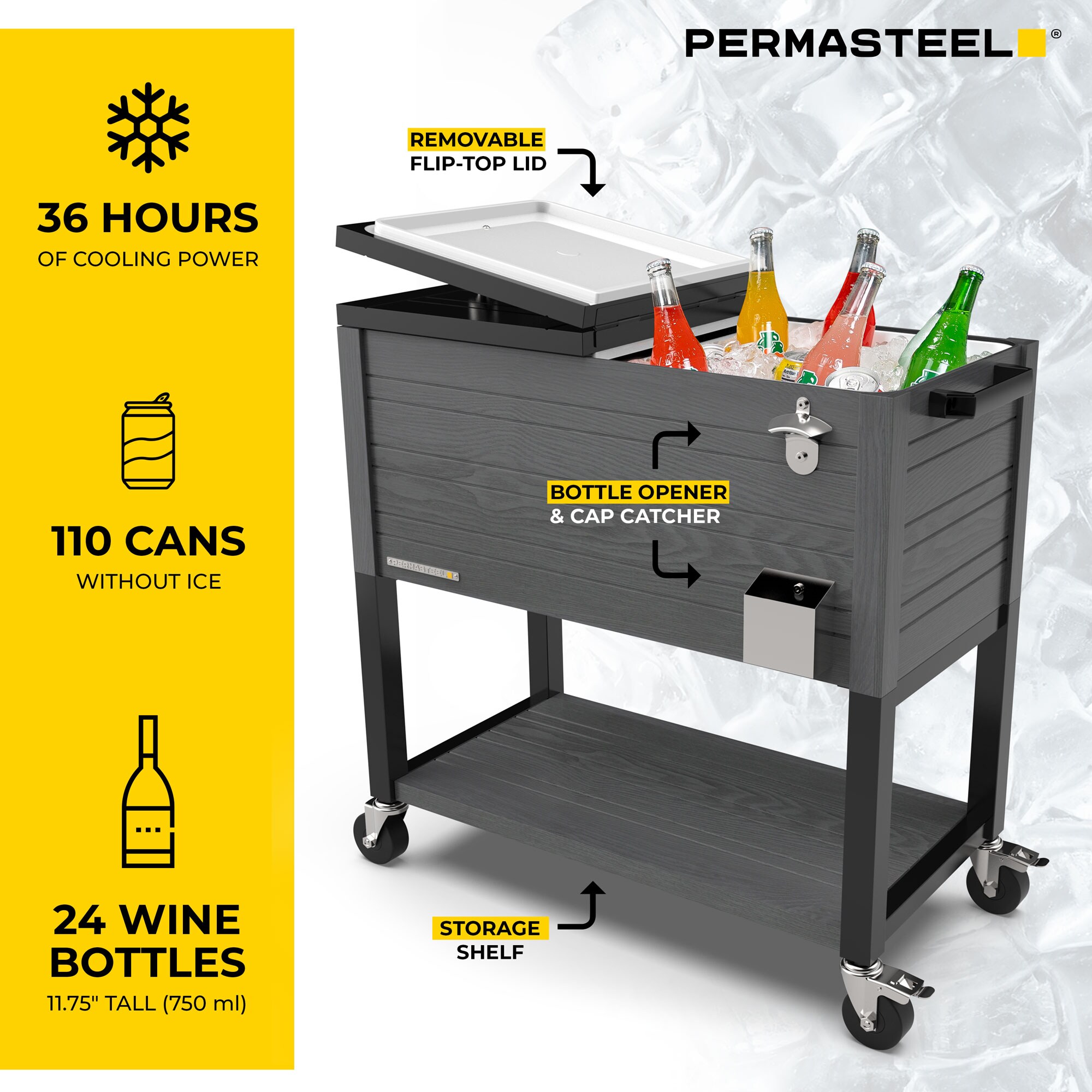 Permasteel PS-205D-GY Beverage-Coolers - View #5