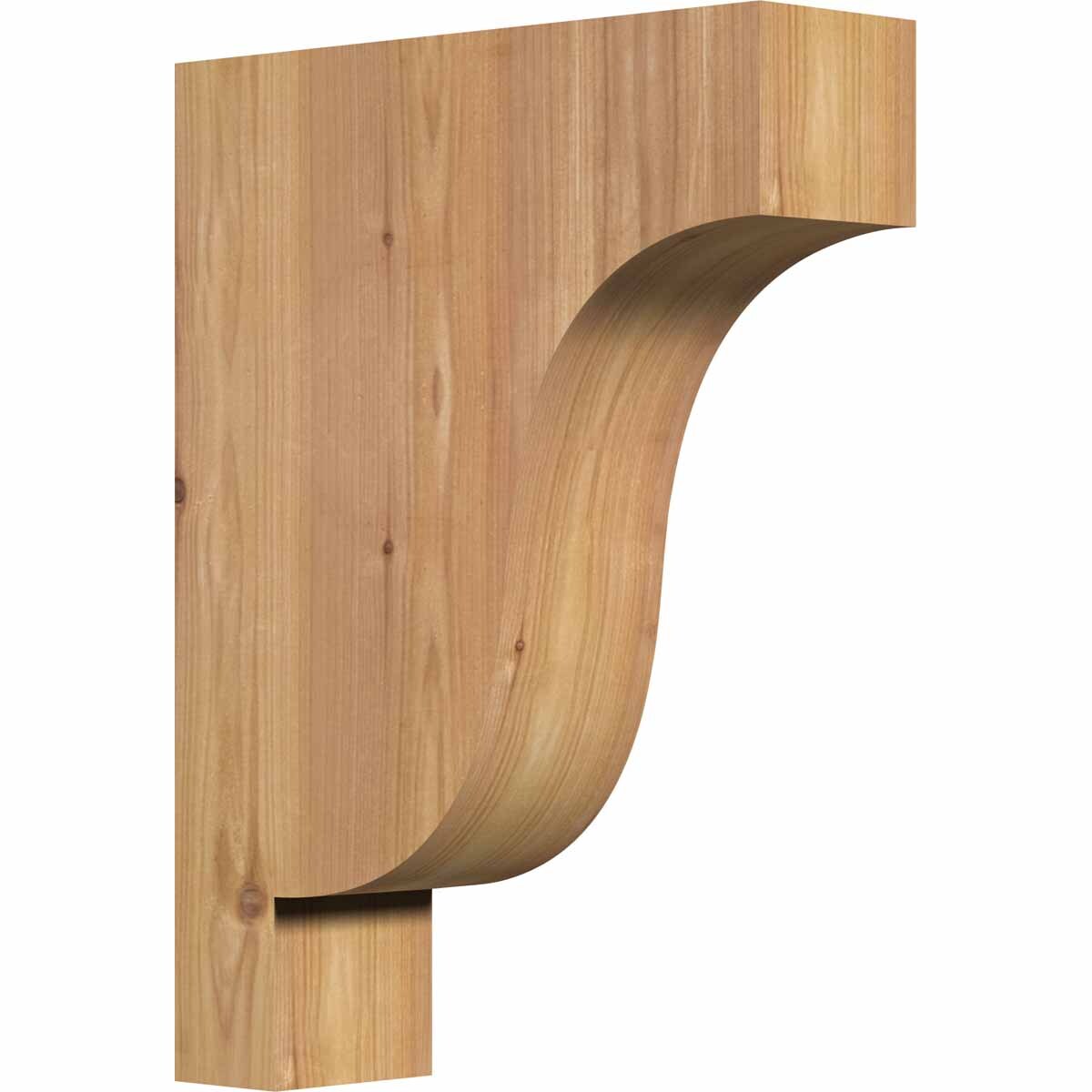 Ekena Millwork COR04X12X16NEW00SWR 3.5-in x 12-in x 16-in Newport Unfinished Western red cedar Wood Paintable/Stainable Corbel