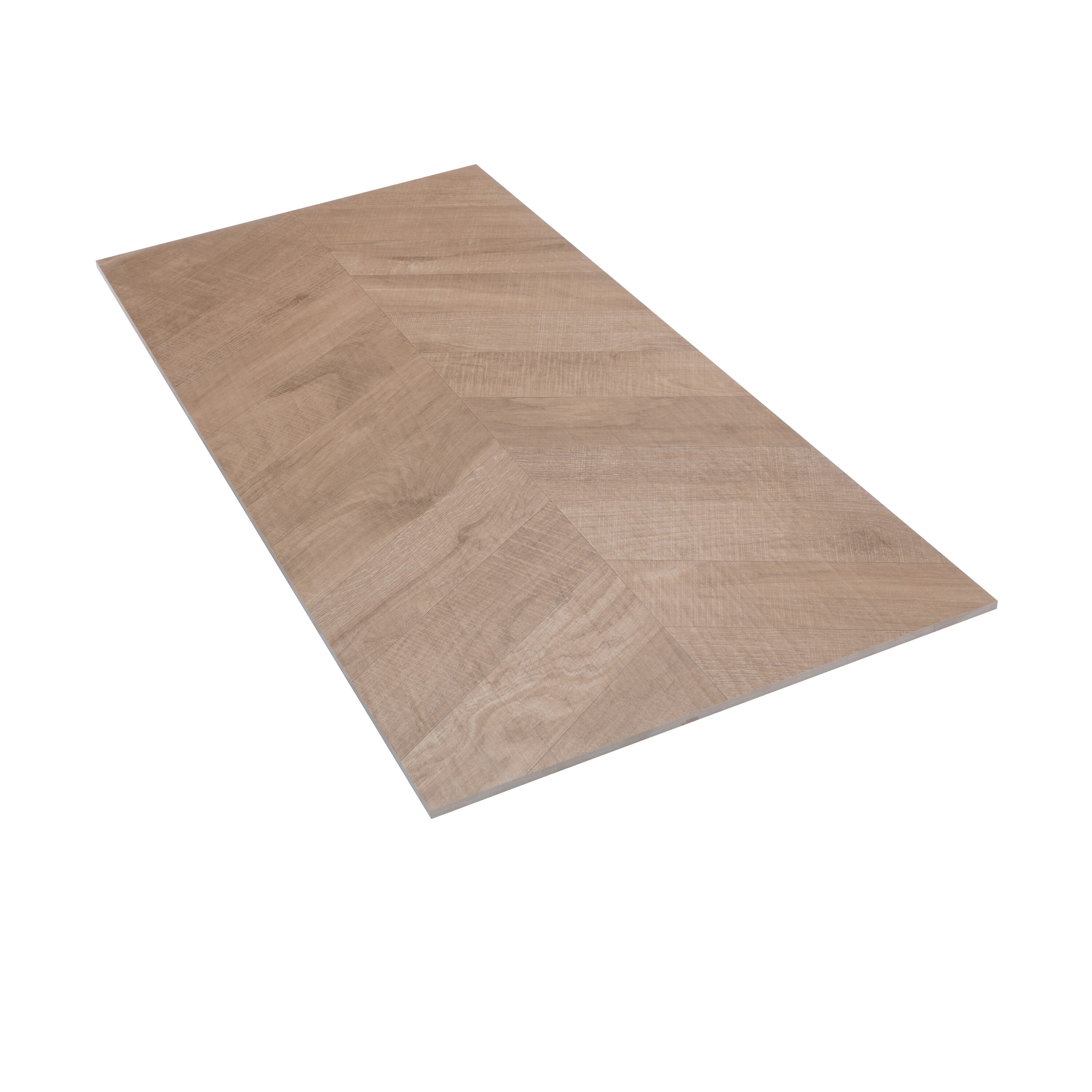 Bois Chevron 24" x 48" Matte Natural Porcelain Tile