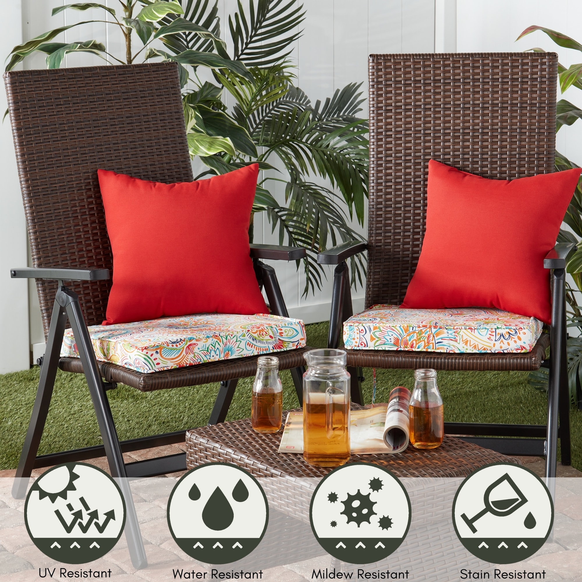 Greendale Home Fashions OP1100S2-JAMBOREE Patio-Furniture-Cushions - View #5