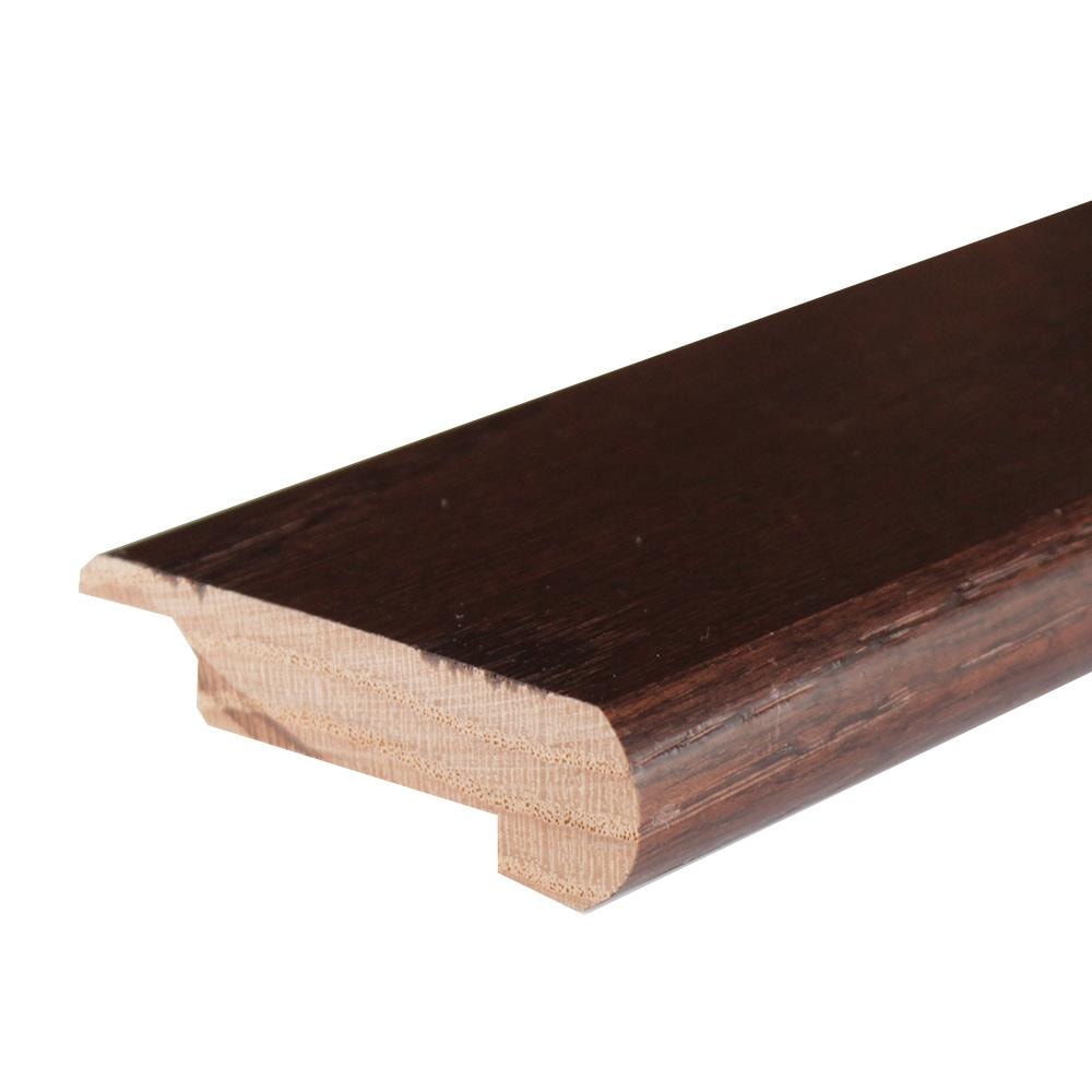 Flexco 1103334 Solid Wood Stair Nose 2.75-in x 78-in x 0.64-in Coffee Prefinished Wood Red oak Overlap Stair Nosing
