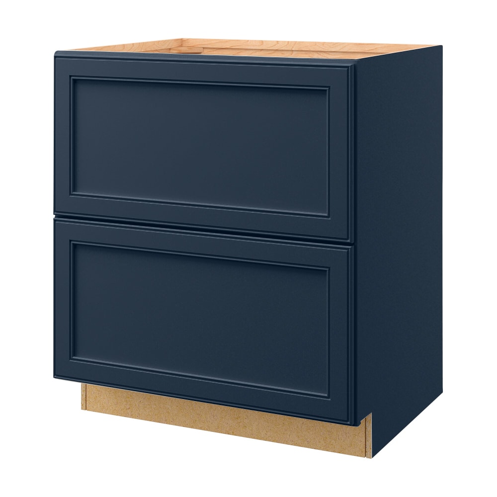 allen + roth 21365SH Southam 30-in W x 34.5-in H x 24-in D Navy 2 -Drawers Drawer Drawer base Fully assembled Cabinet (Recessed Panel Square)