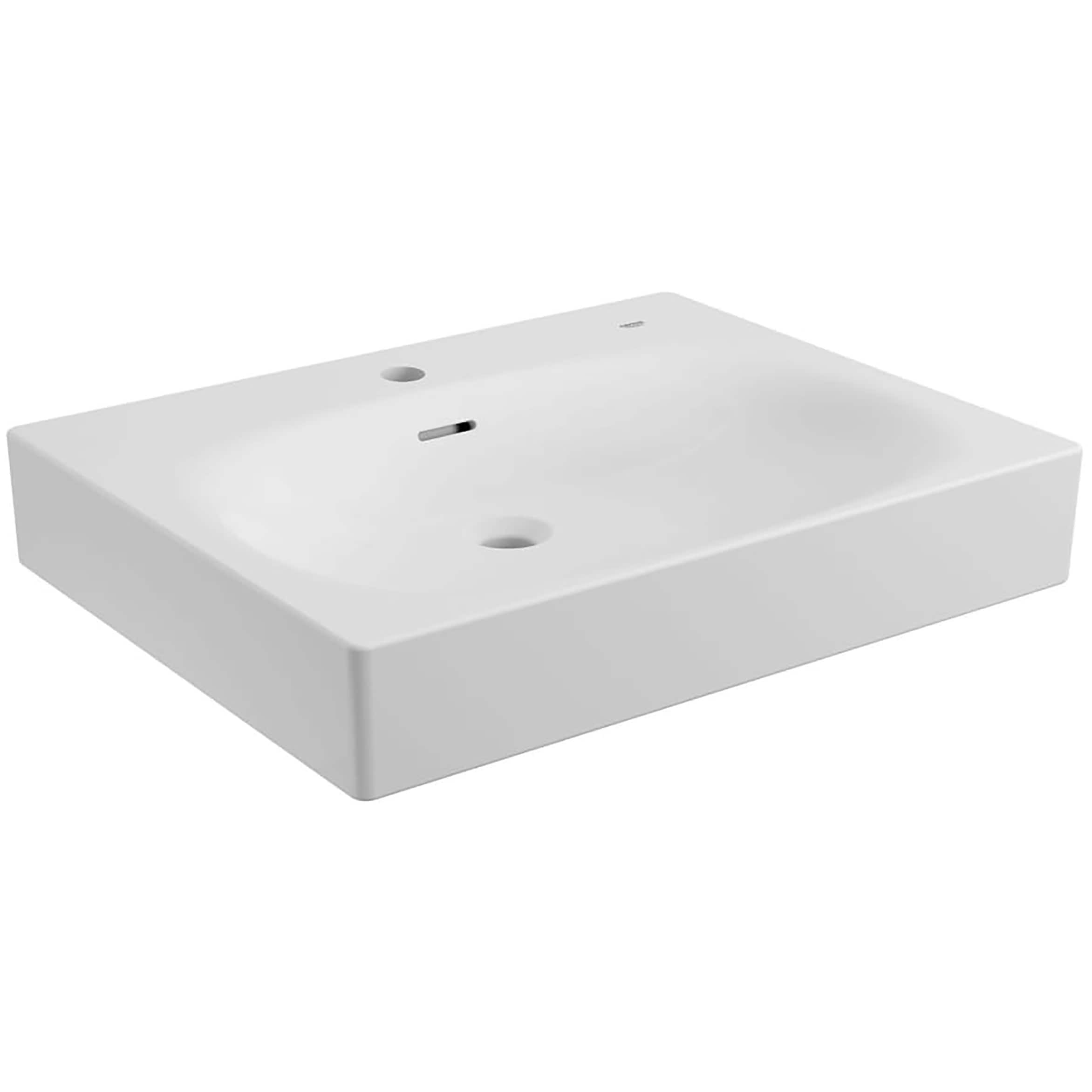 GROHE 39656000 Fire clay Vessel Rectangular Modern Alpine White Bathroom Sink ( 24.19-Inches x 19.06-Inches )