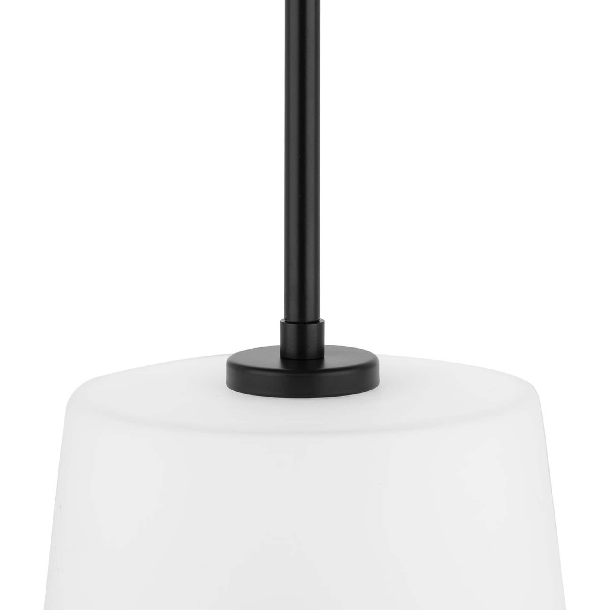Clarion Matte Black Glass One-Light Pendant