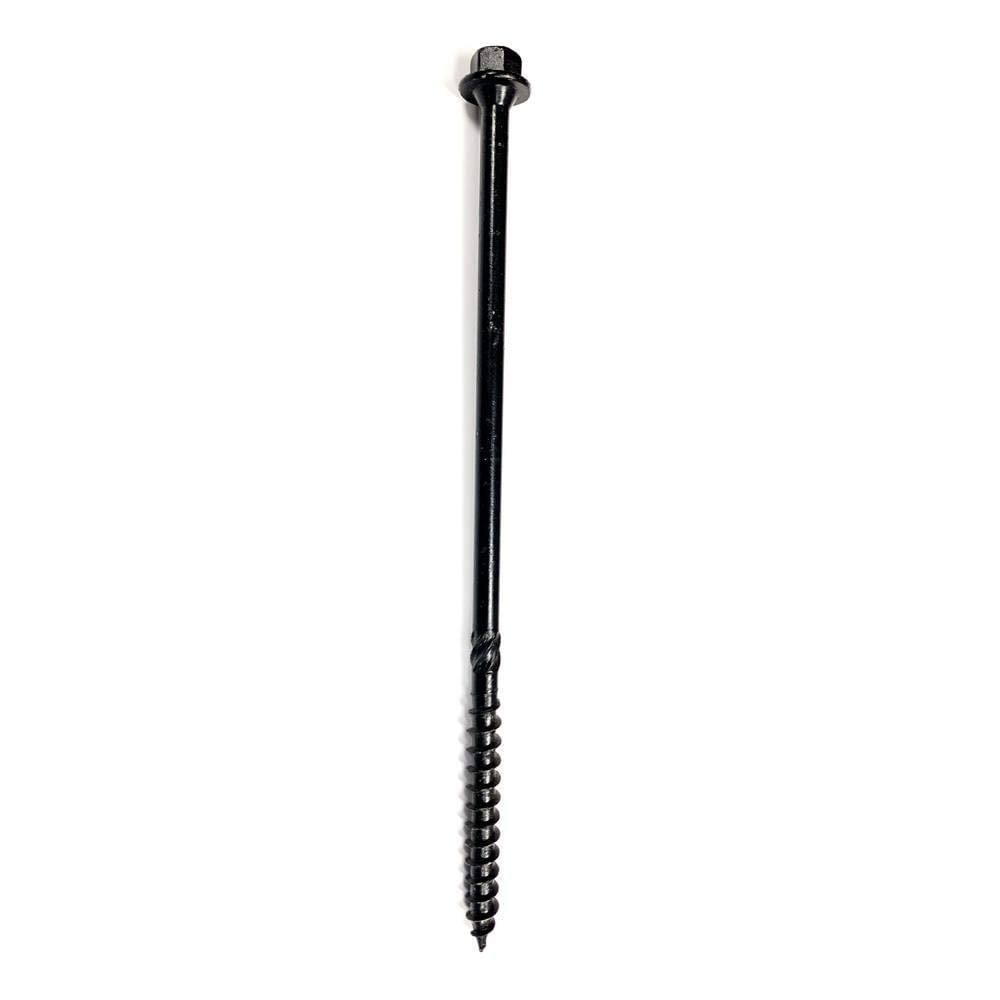 Big Timber BL174-25#17 x 4 in. Hex Head Black Log Screws (25-Pack) in ...