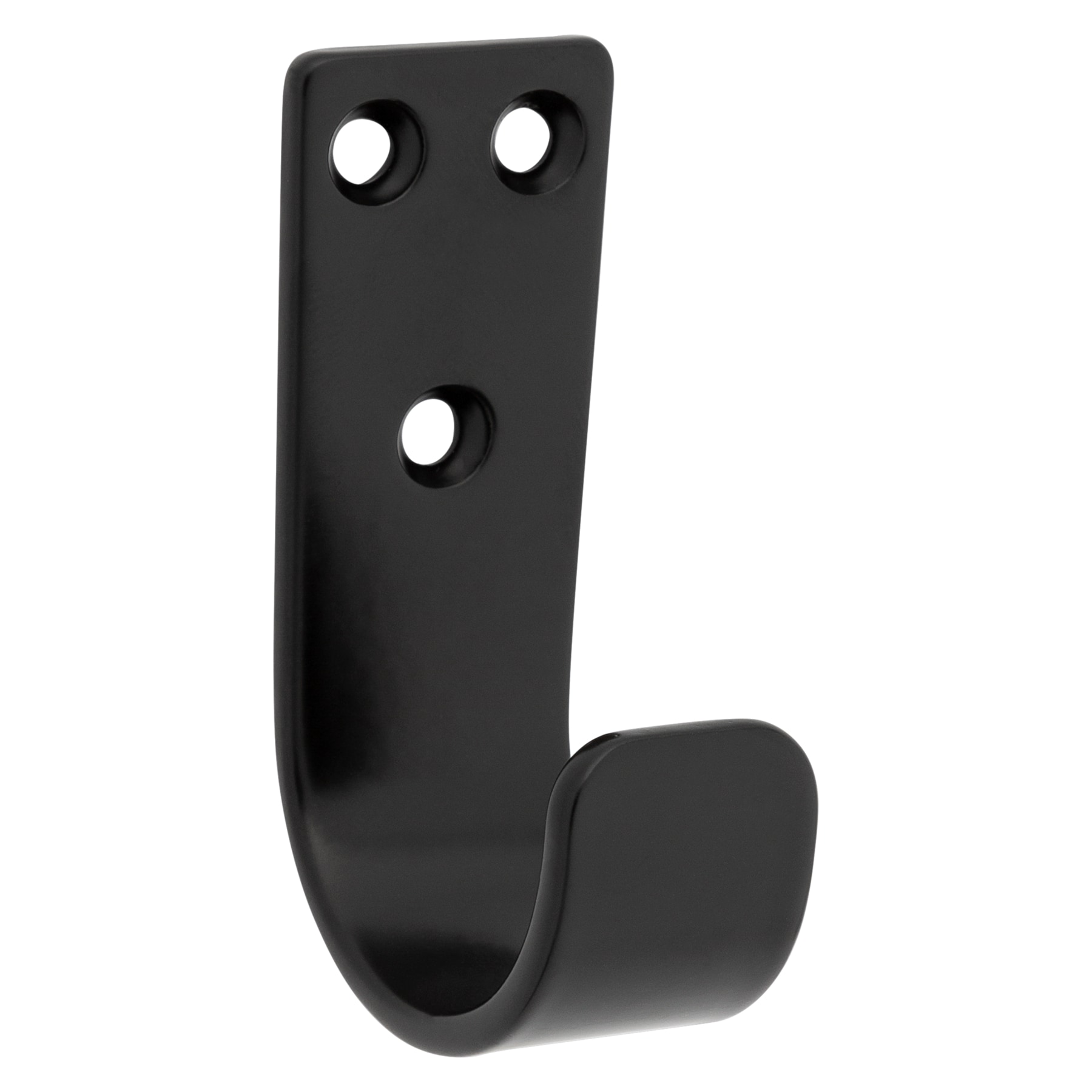 National Hardware 1.5-in Matte Black Zinc Universal Hook (2-Pack) in the  Hooks department at