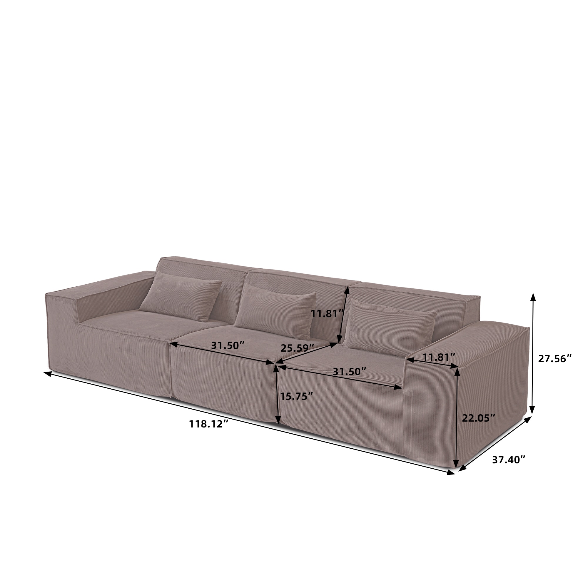 BuotiqHom DH-SF3-130BR Sofas-Loveseats - View #3