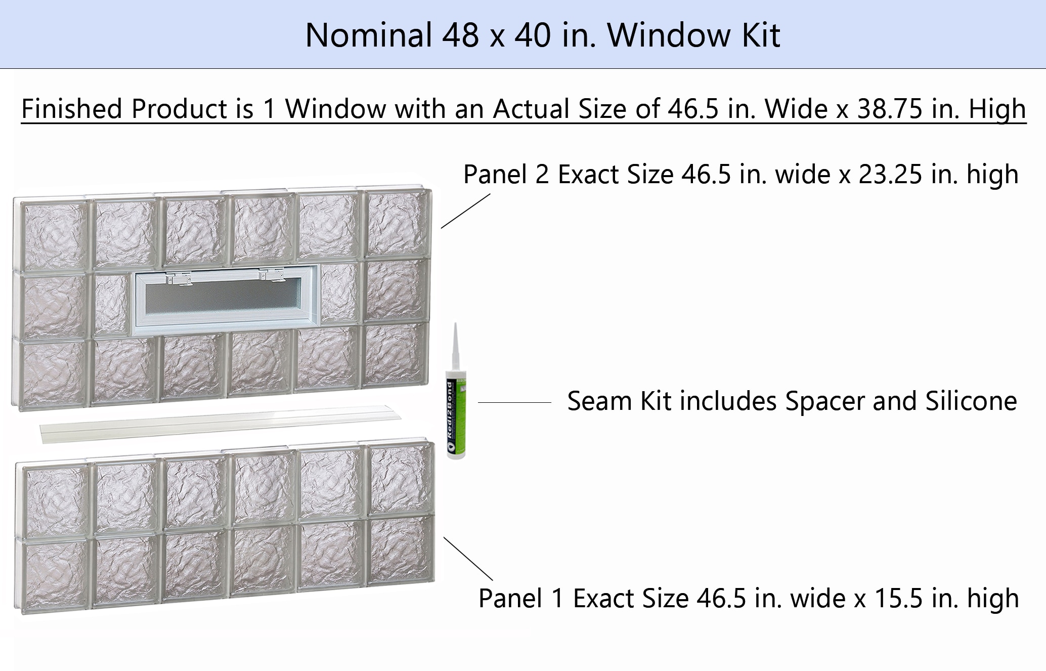 REDI2SET V4840IS Glass-Block-Windows - View #2