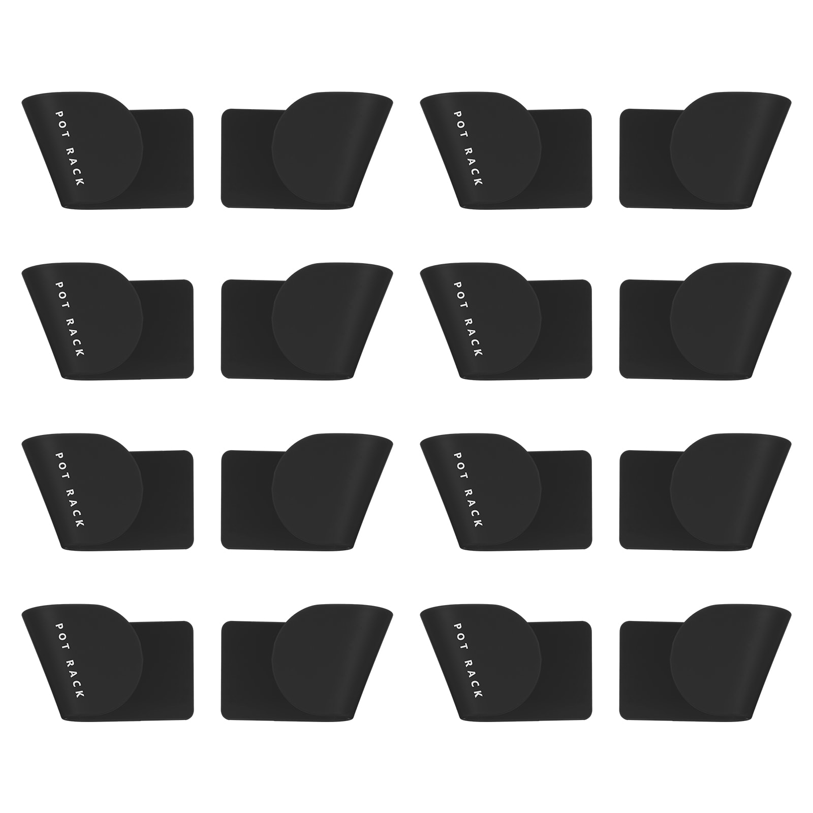 Unique Bargains 8 Pairs of Adjustable Wall Mount Pot Lid Holder Cabinet Door Pot Hangers for Kitchen Wall Mount Easy to Install Lid Organizer for Kitchen Fits Black #S25072801UX2589