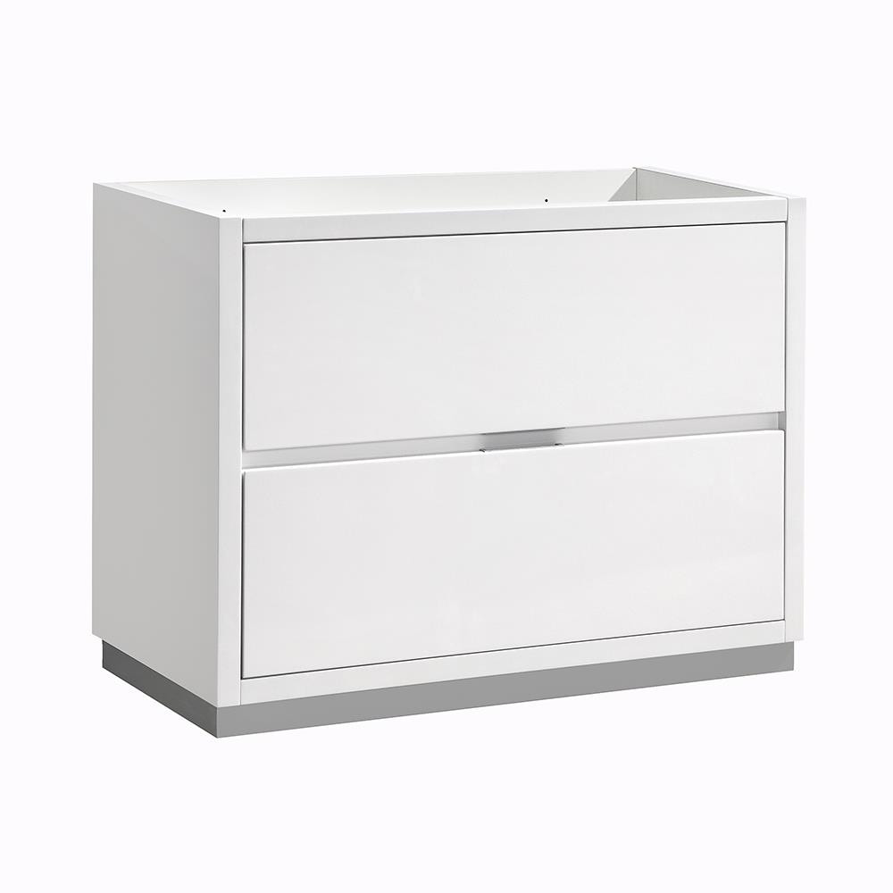 Fresca FCB8442WH Valencia 40-in Glossy White Bathroom Vanity Base Cabinet without Top
