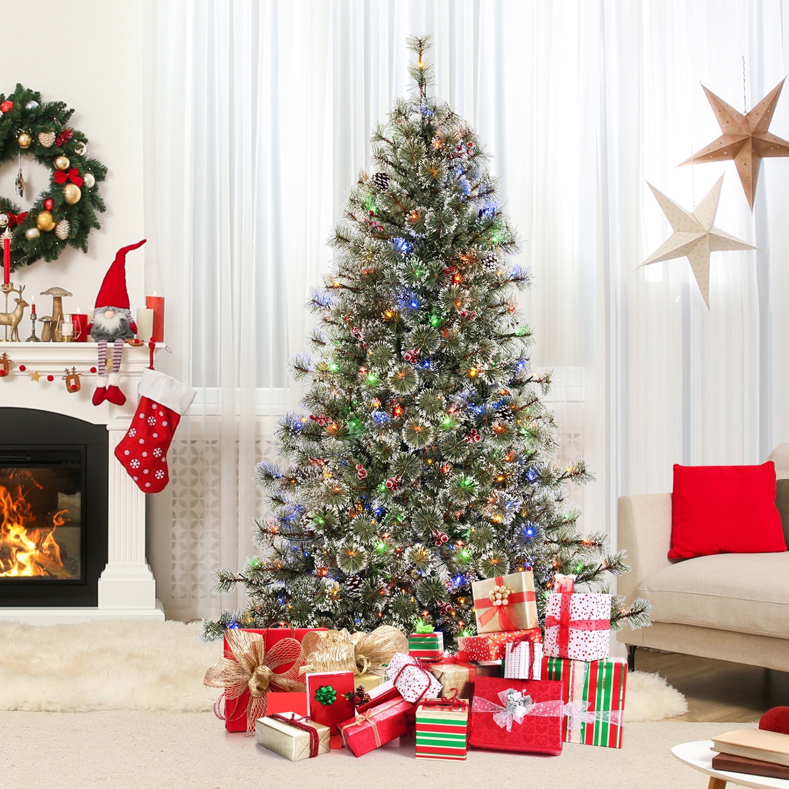 WELLFOR TX-HGY-10014US Artificial-Christmas-Trees - View #2