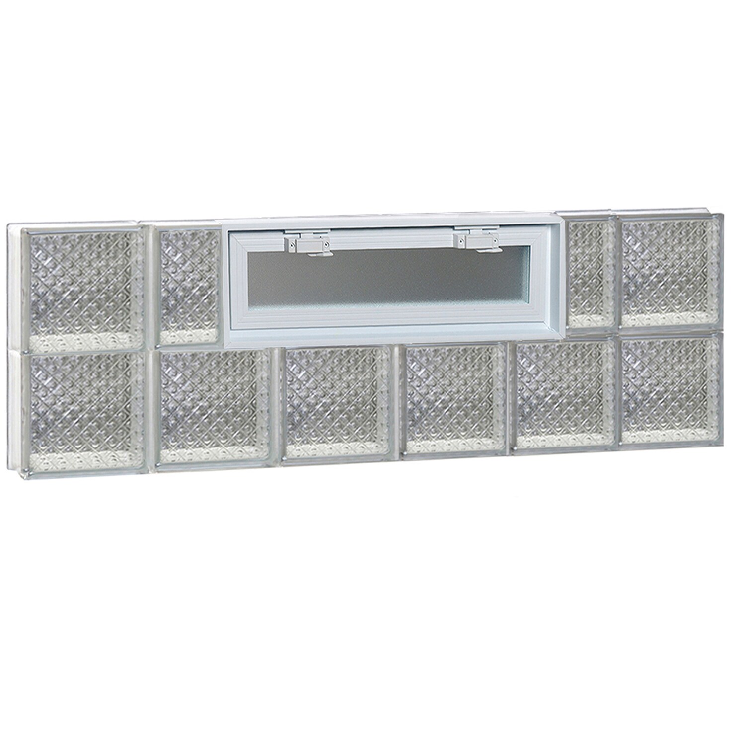 REDI2SET V4816DP Diamond Glass 46-1/2-in x 15-1/2-in Frameless Replacement Vented Glass Block Window