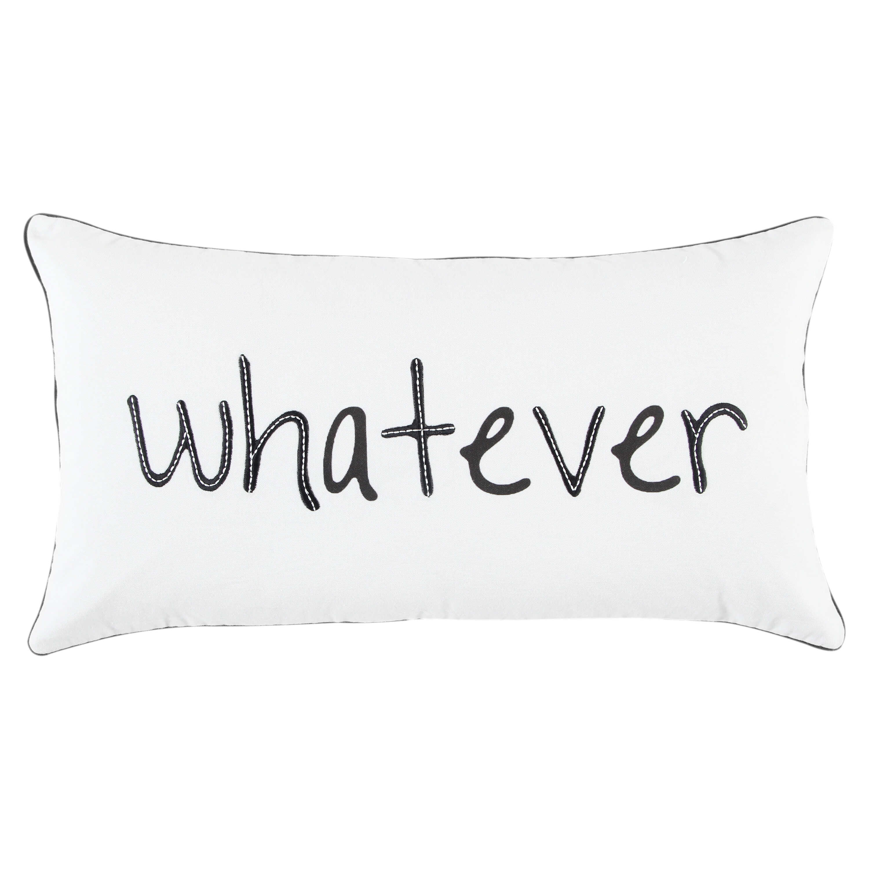 Rizzy Home 14-in x 26-in White Indoor Decorative Pillow at Lowes.com