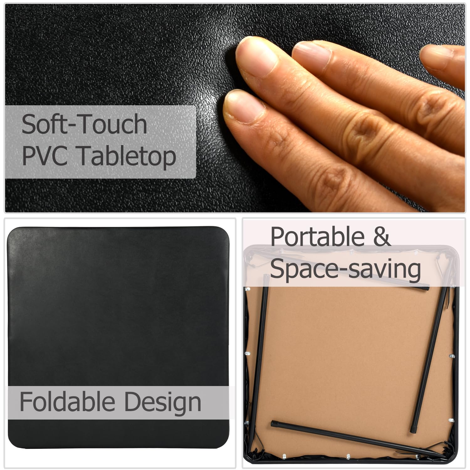 Homy Casa FERN BLACK Folding-Tables - View #7