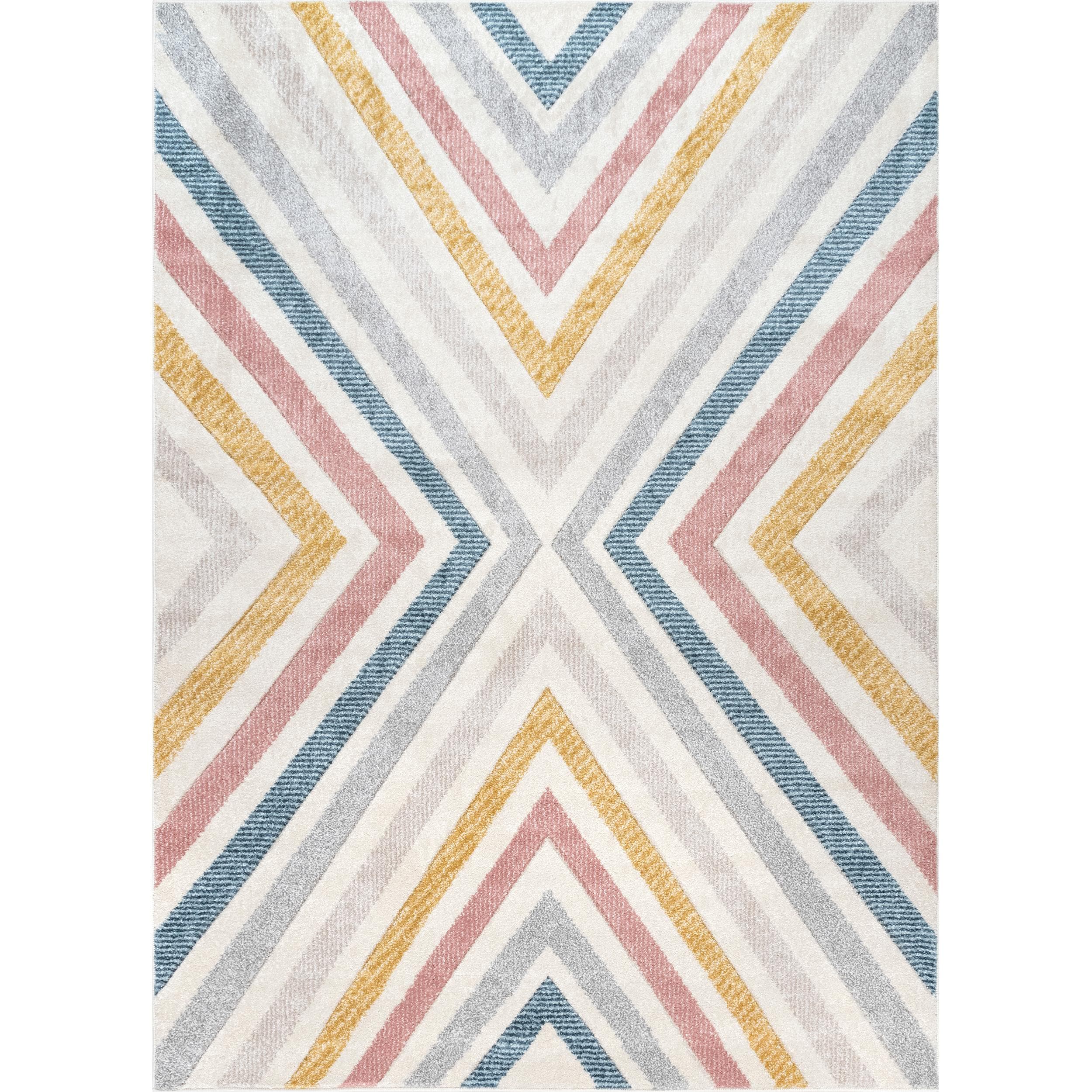 Bliss Rugs Kelly Contemporary Area Rug, Size: 5' x 7', Multi-Color