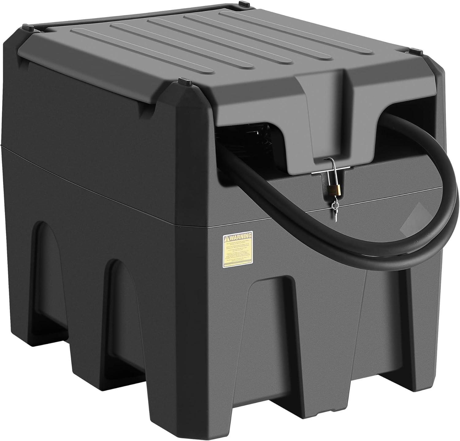 Silvel KF370057-01TX 78 Gal Diesel Tank 106GPM Portable Fuel Tank with 12V Transfer Pump PE Diesel Transfer Tank with 13.1ft Hose/Auto Fueling Nozzle/360°Swivel Connector for Easy Fuel Transportation