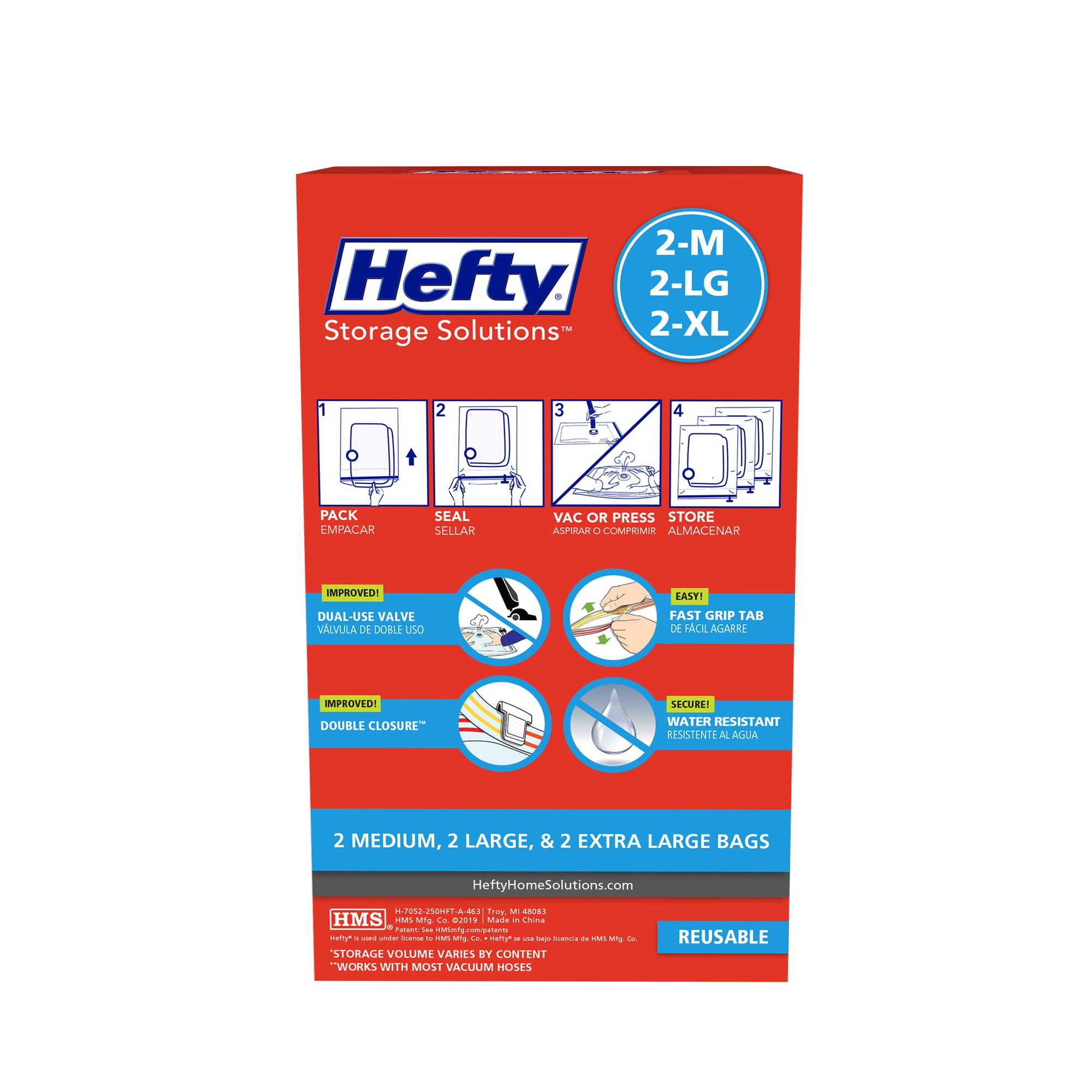 Hefty SHRINK-PAK 6 XL Vacuum Seal Storage Bags