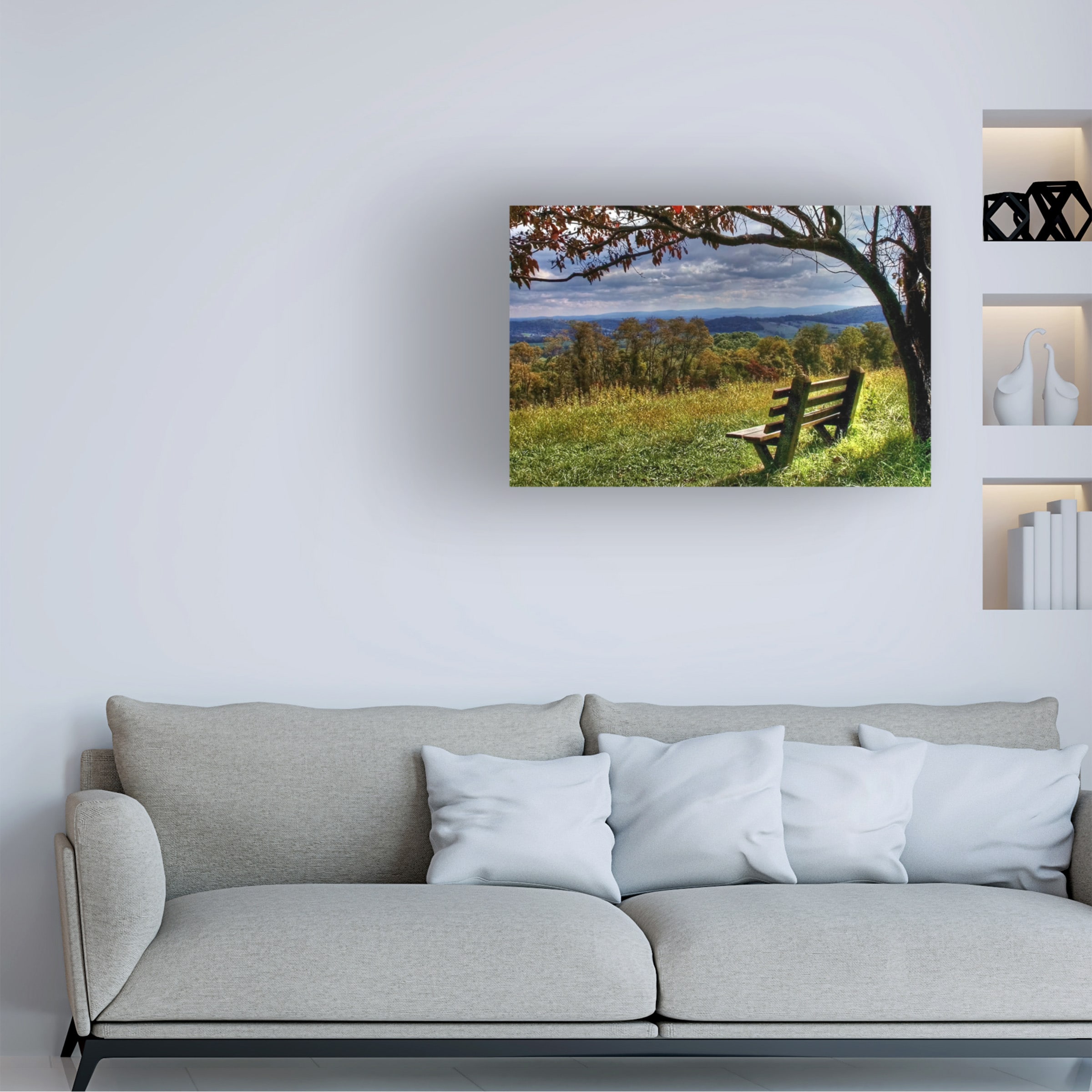 Trademark Fine Art MZ015-C2232GG CATeyes "Walk Alone" 22x32 Canvas Art CATeyes Multicolor 22-Inches H x 32-Inches W Landscape Canvas Print