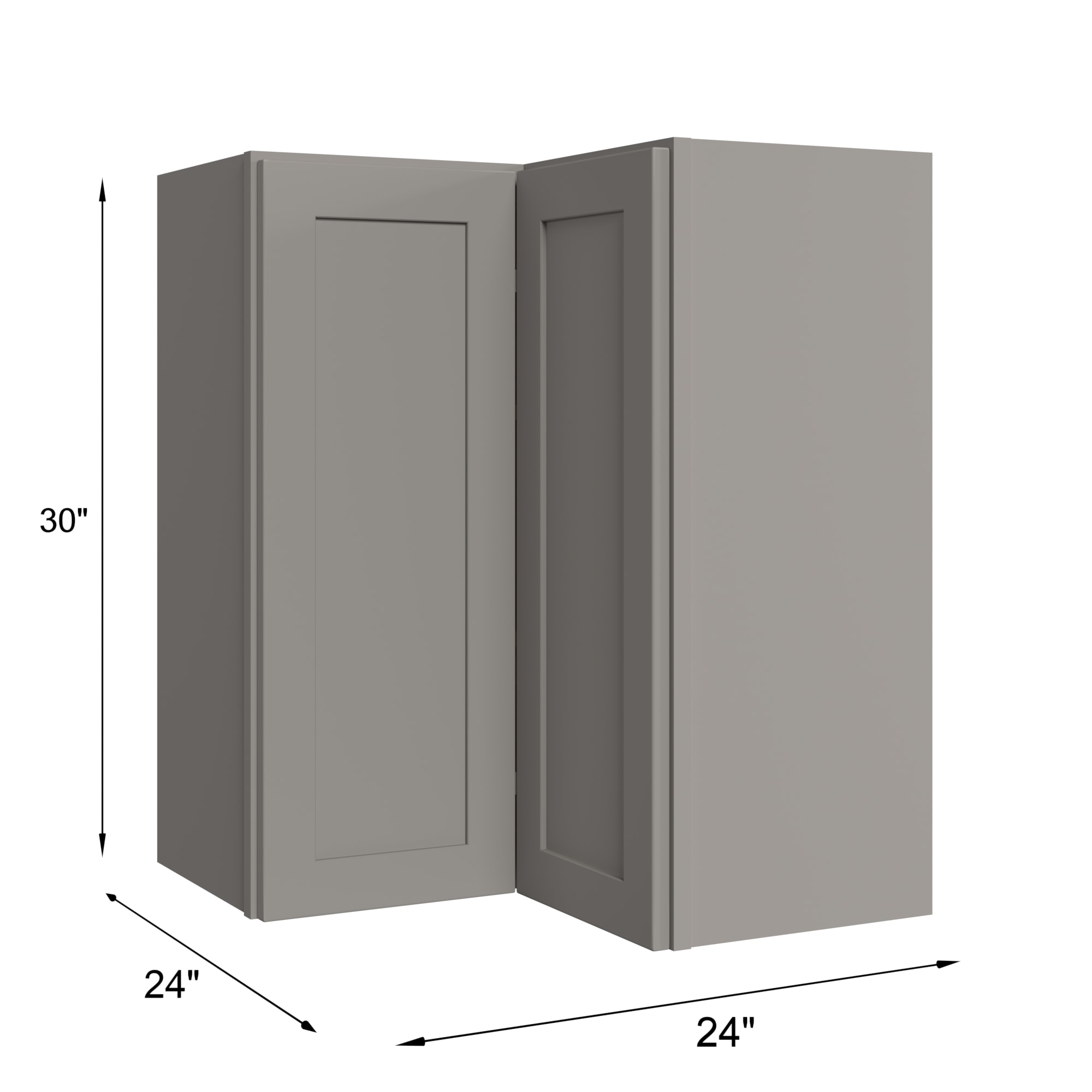 KraftMaid Momentum Deveron 24-in W x 30-in H x 12-in D Pebble Grey L ...