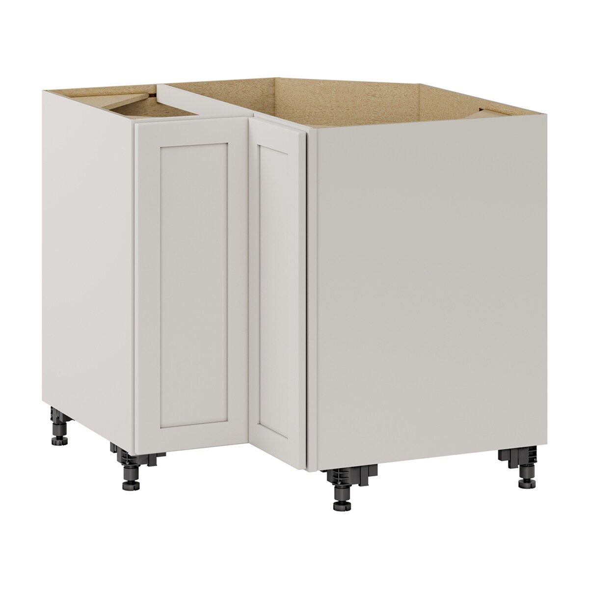 Whalen CLICK-IT LWSCLICK-22G Windsor Lane 36-in W x 34.5-in H x 36-in D Light Gray Birch Lazy susan Corner base Ready to assemble Plywood Cabinet (Raised Panel Shaker)