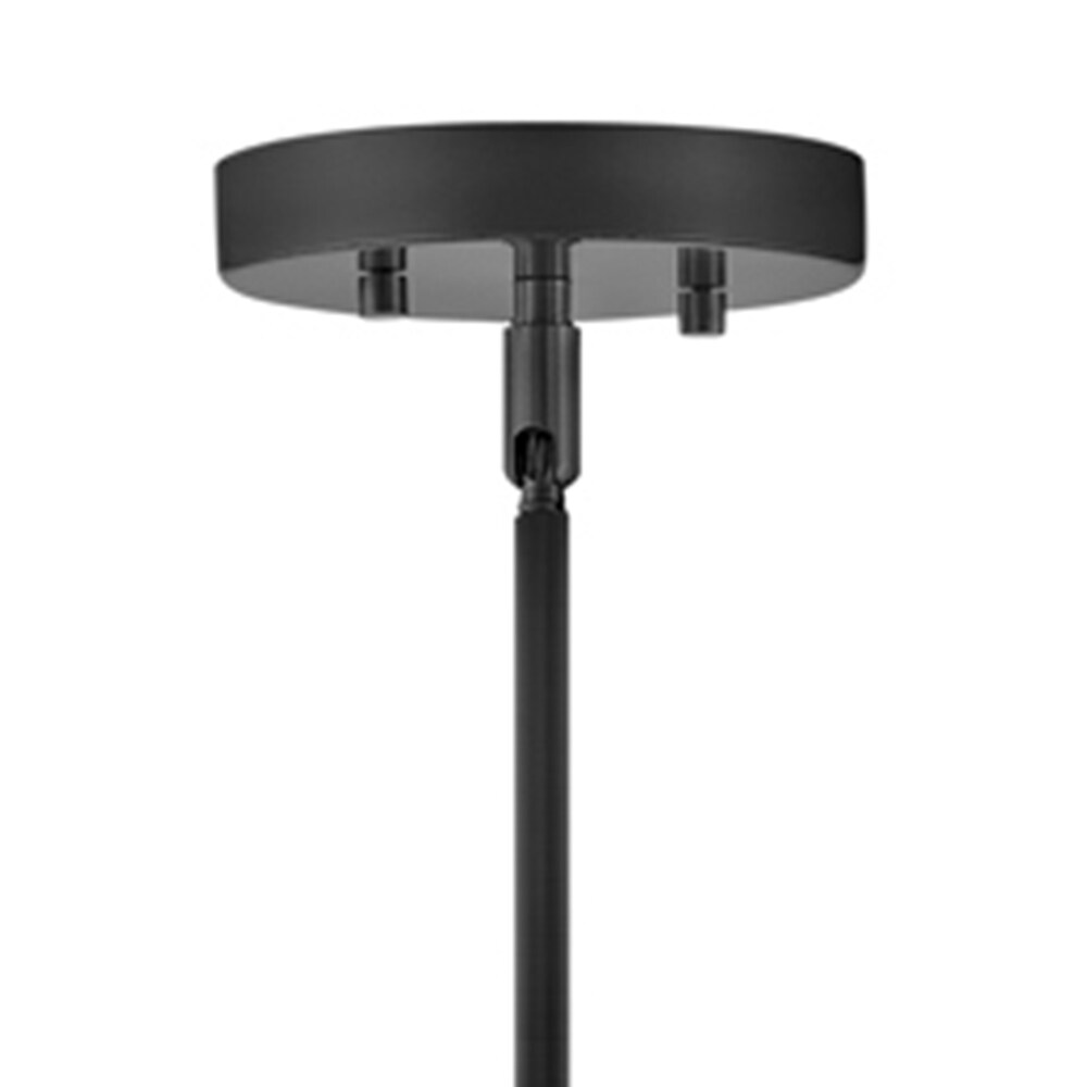 Tori 11.5" Black Brass Modern Pendant Light with Opal Glass Shade