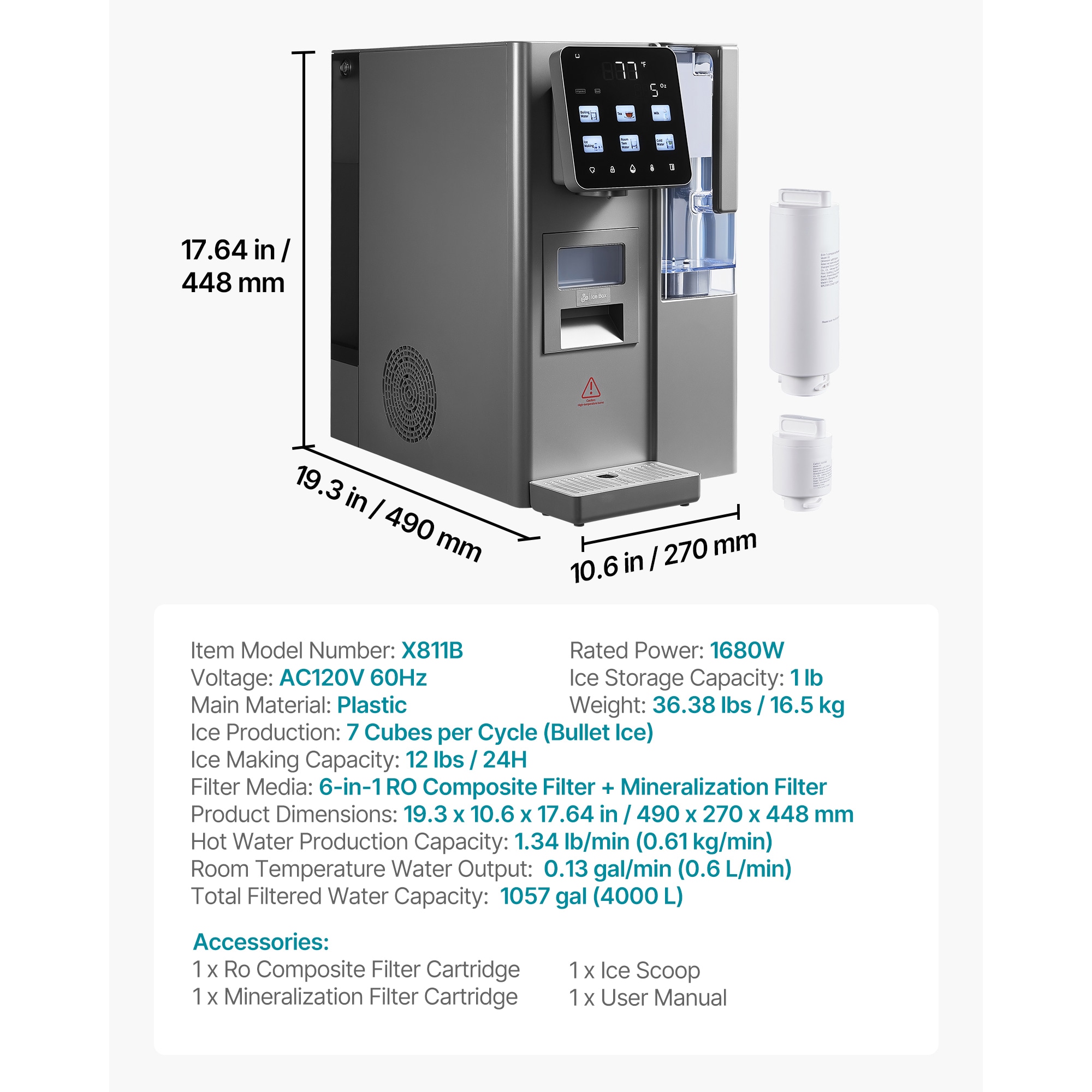 VEVOR SCSX-DGNZBJT17630V1 Ice-Makers - View #7