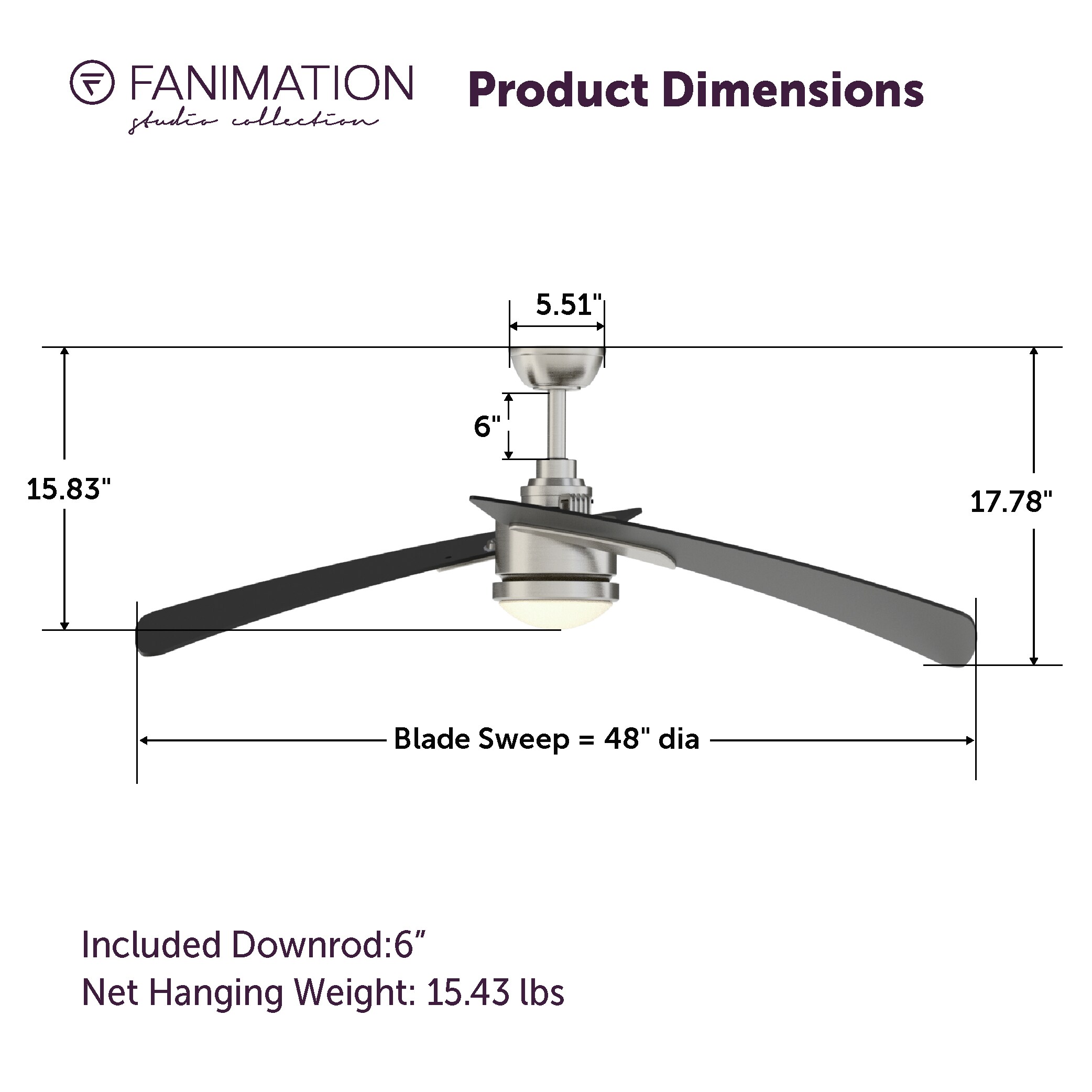 Fanimation Studio Collection LP8066LBN Ceiling-Fans - View #12