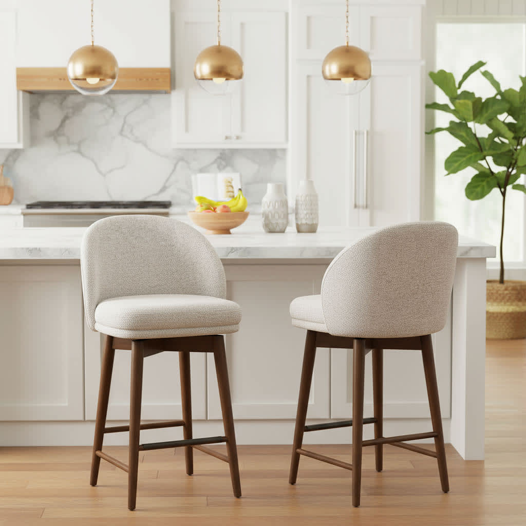 Maison Boucle KRISTIN-CT-WT-BEI-2 stools - View #2