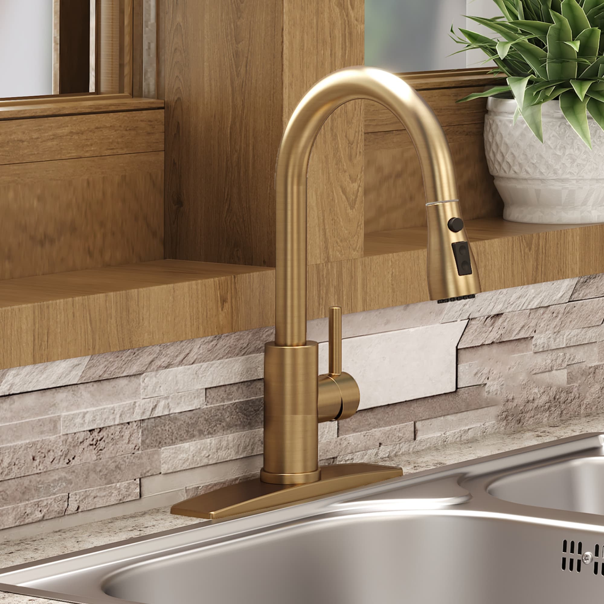 FORIOUS LL003G Kitchen-Faucets - View #2