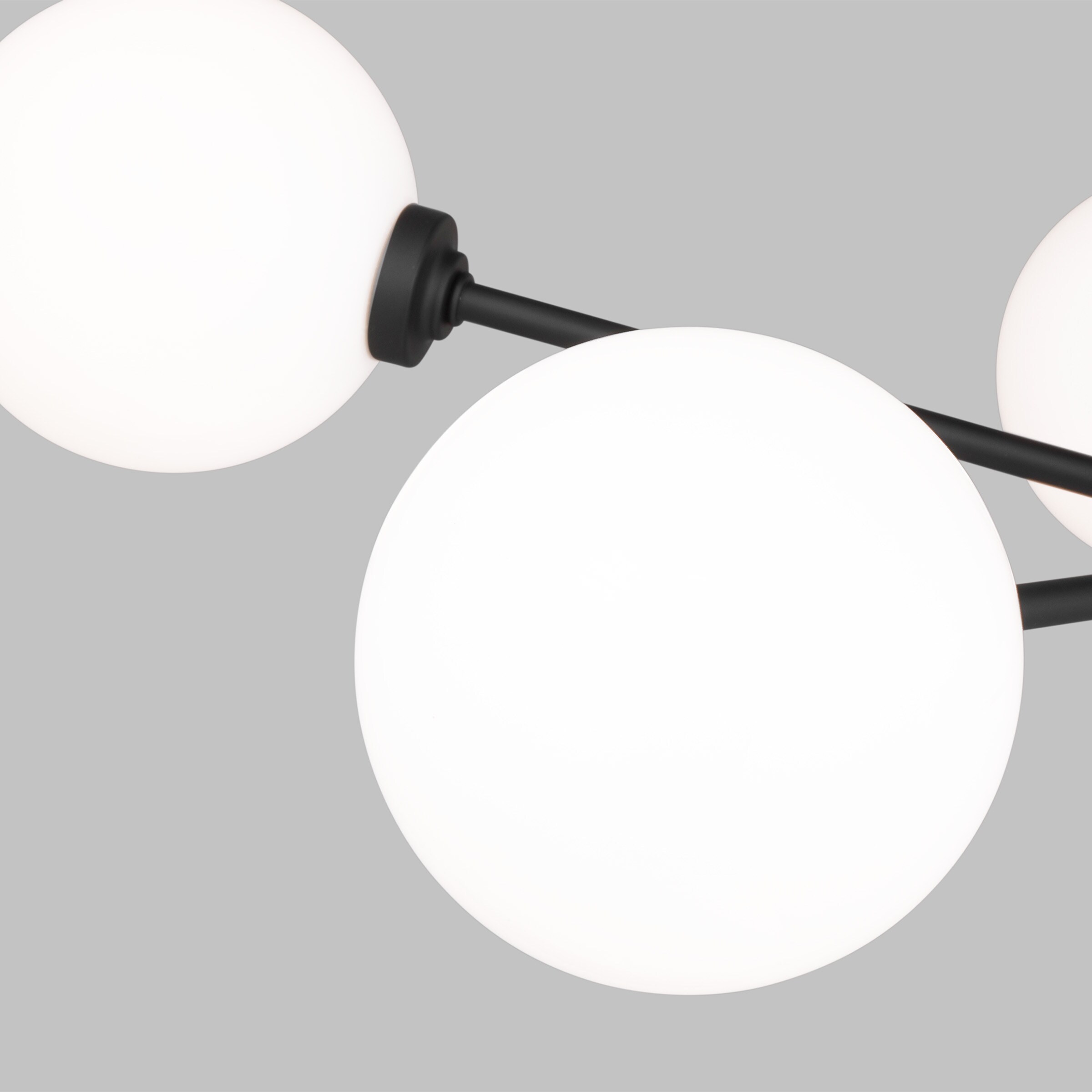 Tallis Midnight Black Sputnik-Style Outdoor Chandelier