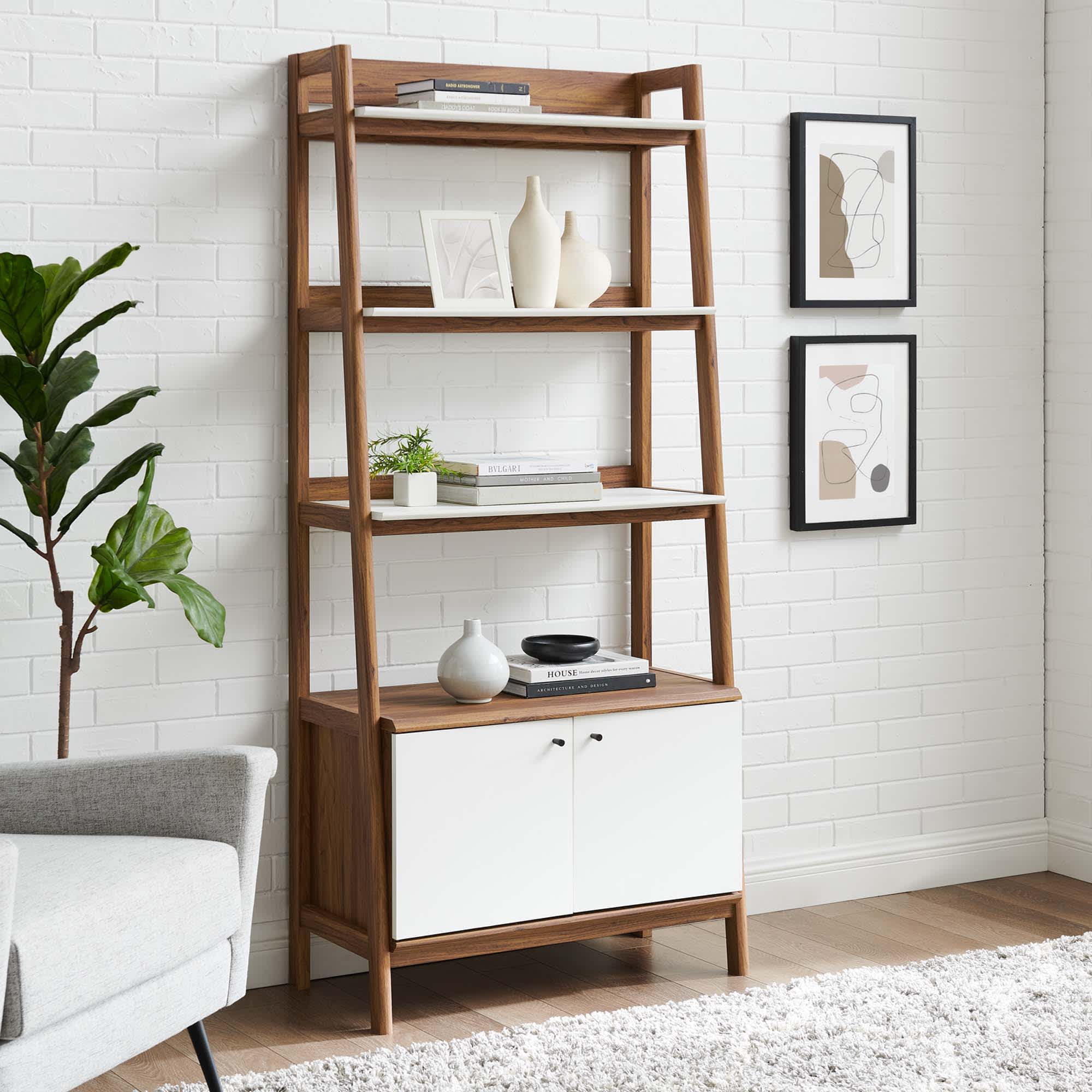 Modway EEI-4656-WAL-WHI bookcases - View #2