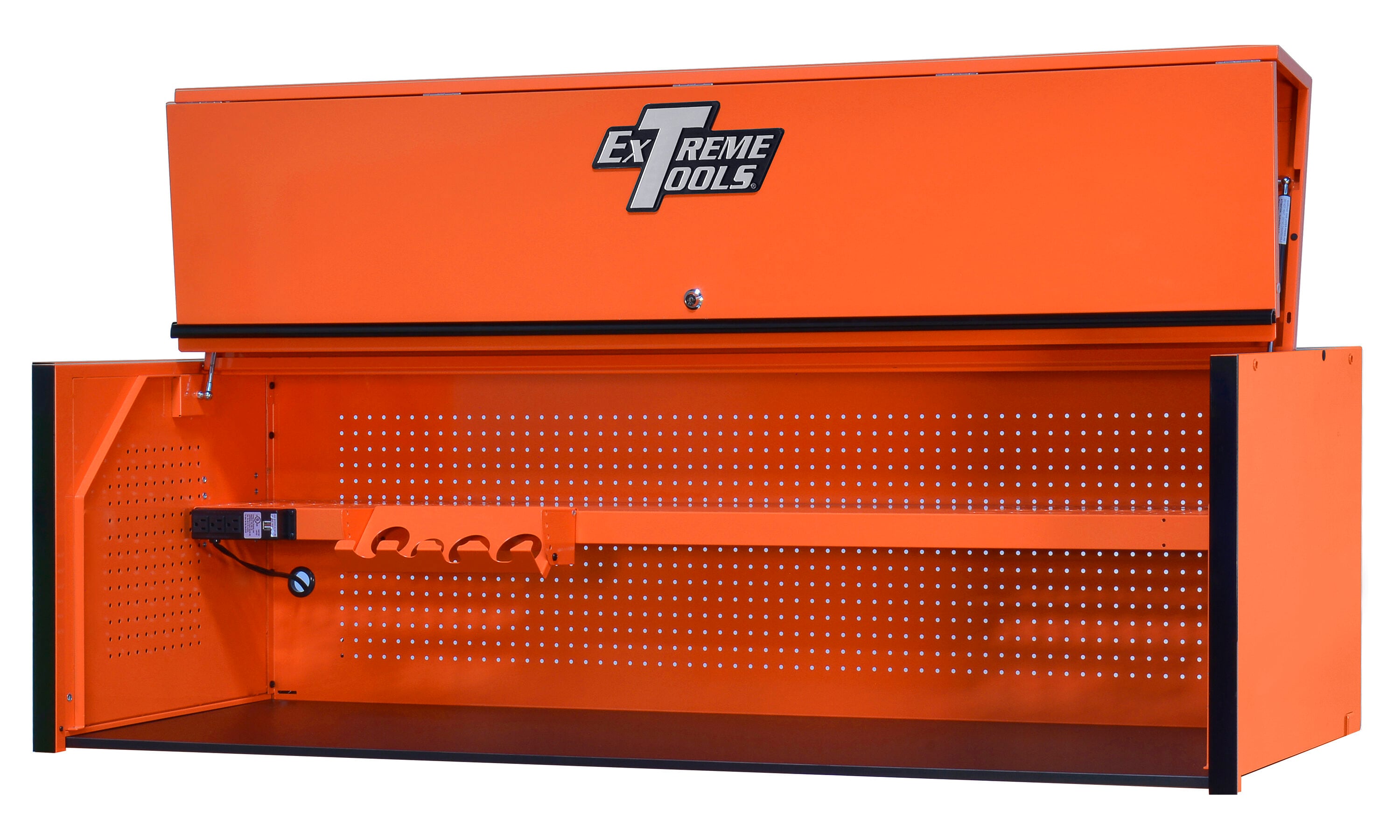 Extreme Tools RX722501HCORBK RX Series 72-in W x 22.5-in H x 25-in D Steel Tool Chest ( ORANGE POWDER COAT W/ BLACK ANODIZED DRAWER PULLS )