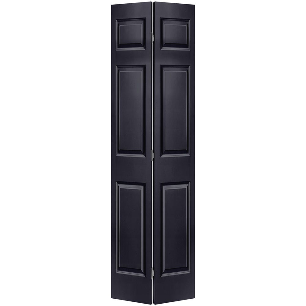 Masonite Traditional 24-in X 80-in Midnight 6-panel Smooth Hollow Core ...