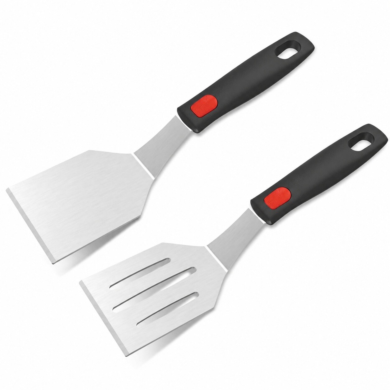 DHMHD  Stainless Steel Spatula Set Metal Turners for Kitchen Use with Silicone Handle for Cast Iron Skillet Cooking durable home and garden