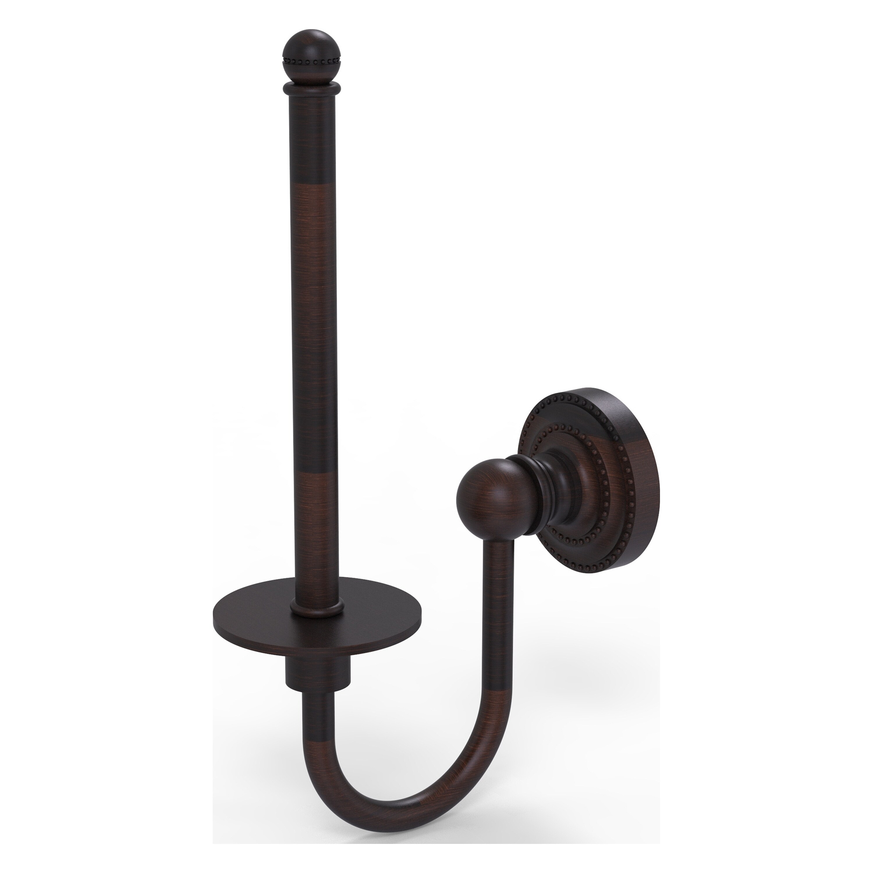 Allied Brass DT-24U-VB Dottingham Venetian Bronze Wall mount Single post Toilet Paper Holder 1 -Rolls with Storage