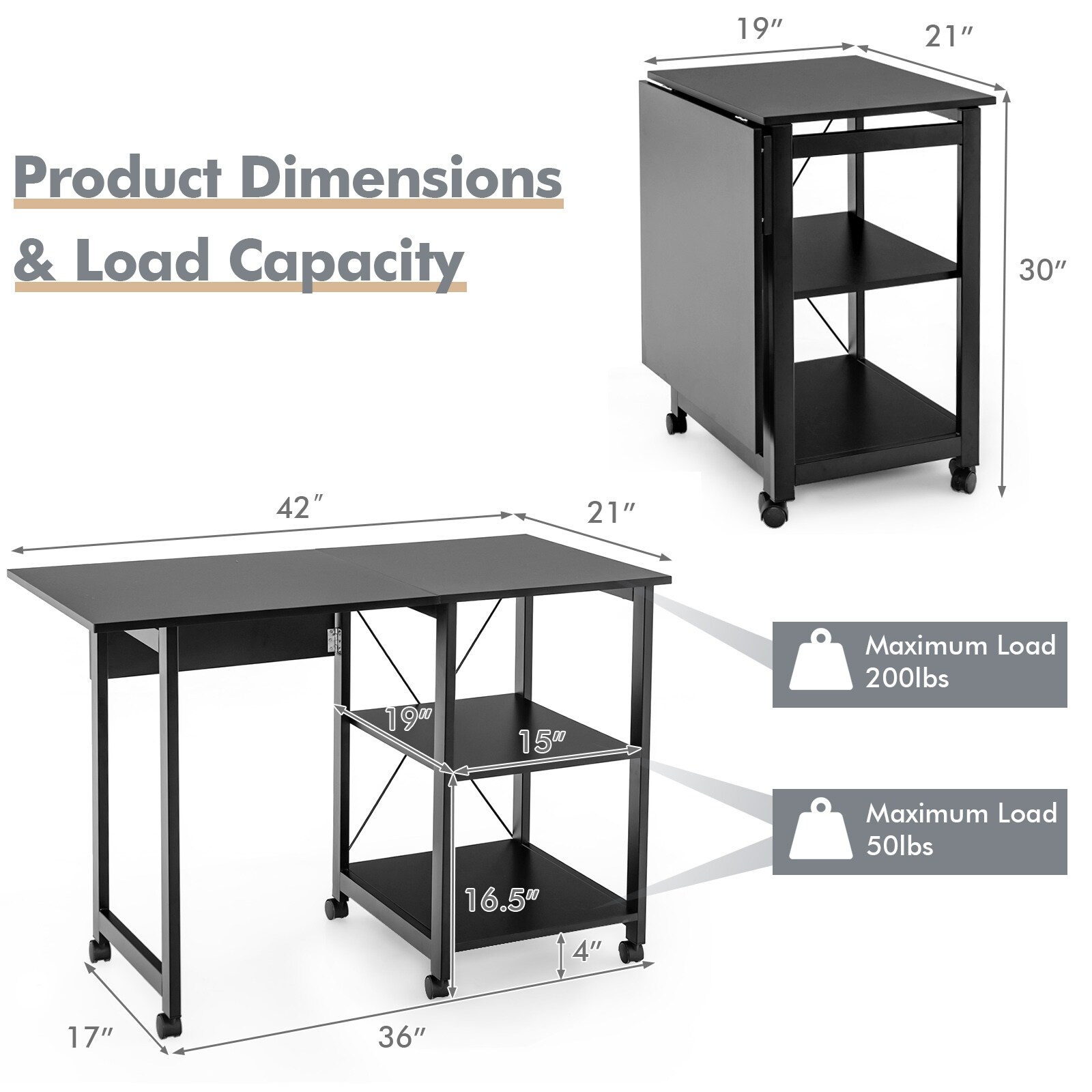 Slickblue D-CO-KD68476WH desks - View #3