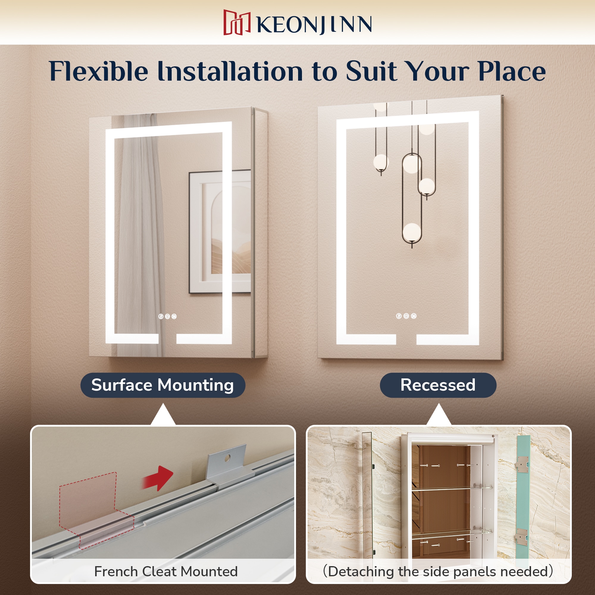 Keonjinn LW-JG-ZG-9161 Bathroom-Medicine-Cabinets - View #13