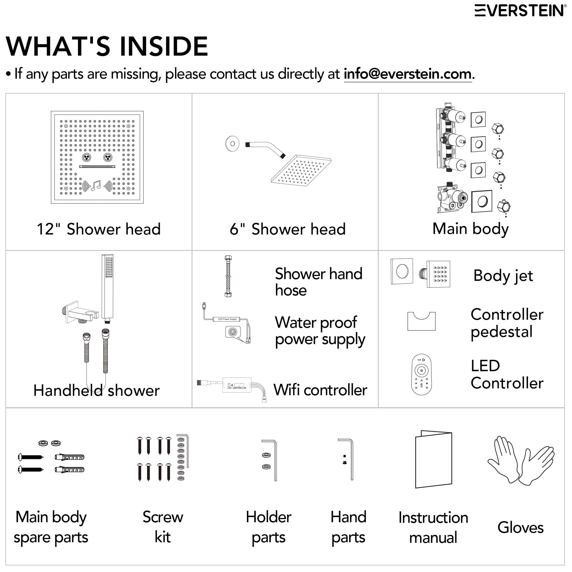 EVERSTEIN SFS-1049-BK16 Tub-Shower-Faucets - View #12
