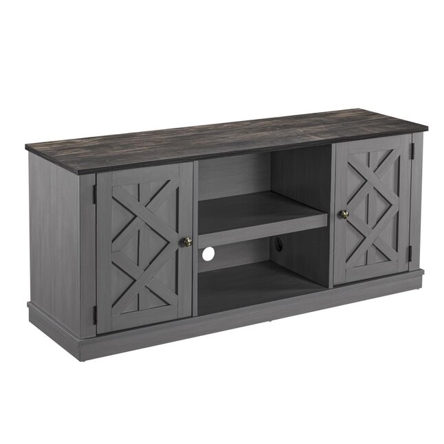 Festivo Modern/Contemporary Gray TV Stand (Accommodates TVs up to 60-in ...