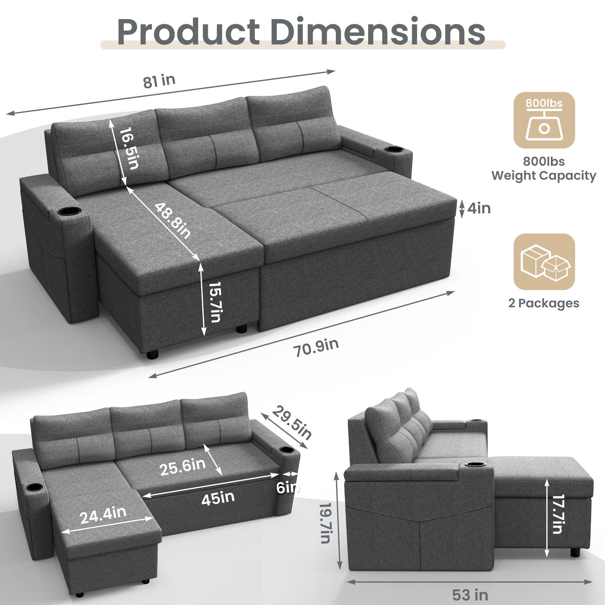 PamaPic SN-SF-L-G-WL1 futons - View #2