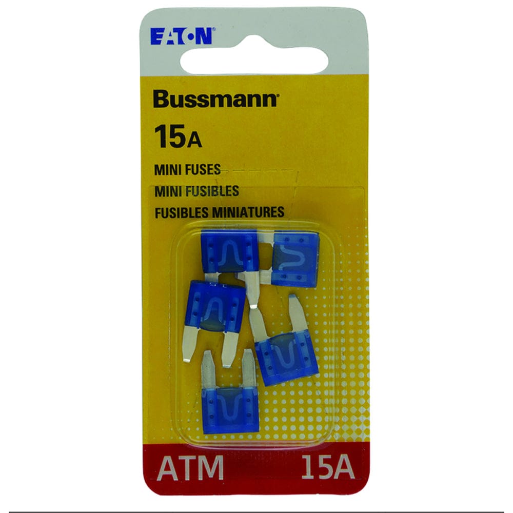 Bussmann 15 amps ATM Blue Blade Fuse pack of 5 #BP/ATM-15-RP